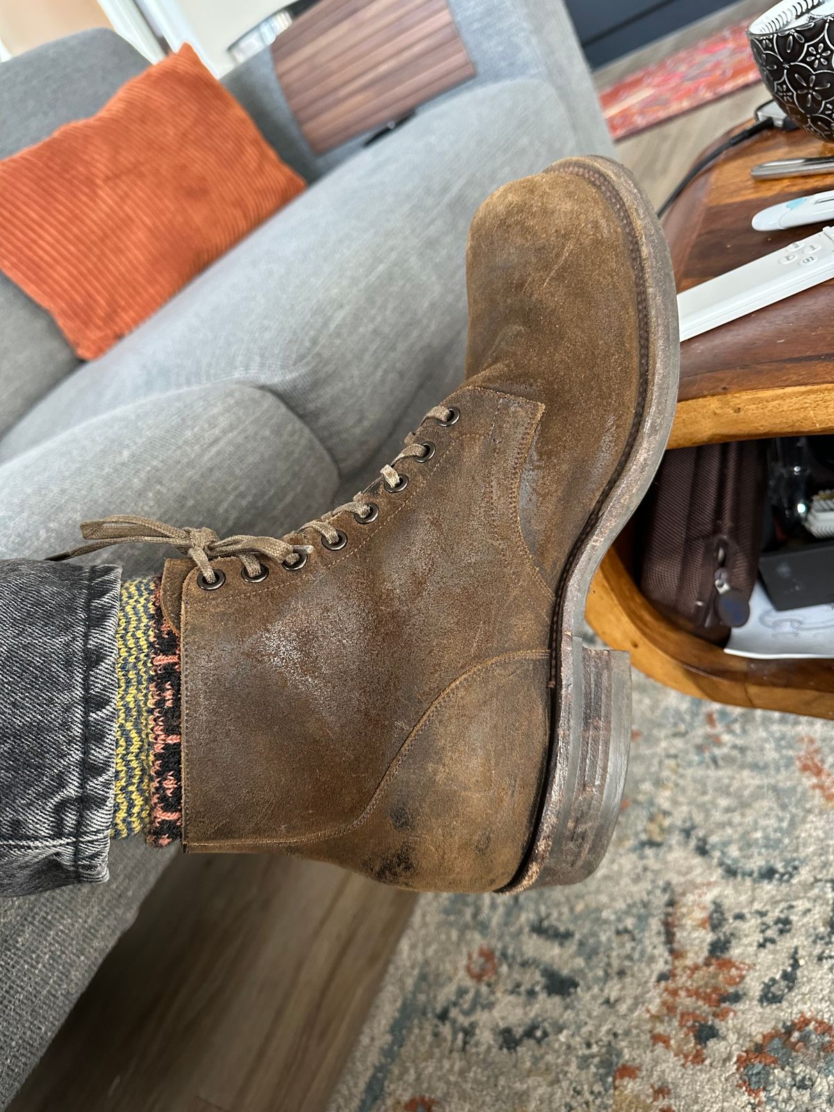 Photo by Stappert on December 21, 2025 of the Viberg Service Boot in C.f. Stead Waxy Commander Coyote.