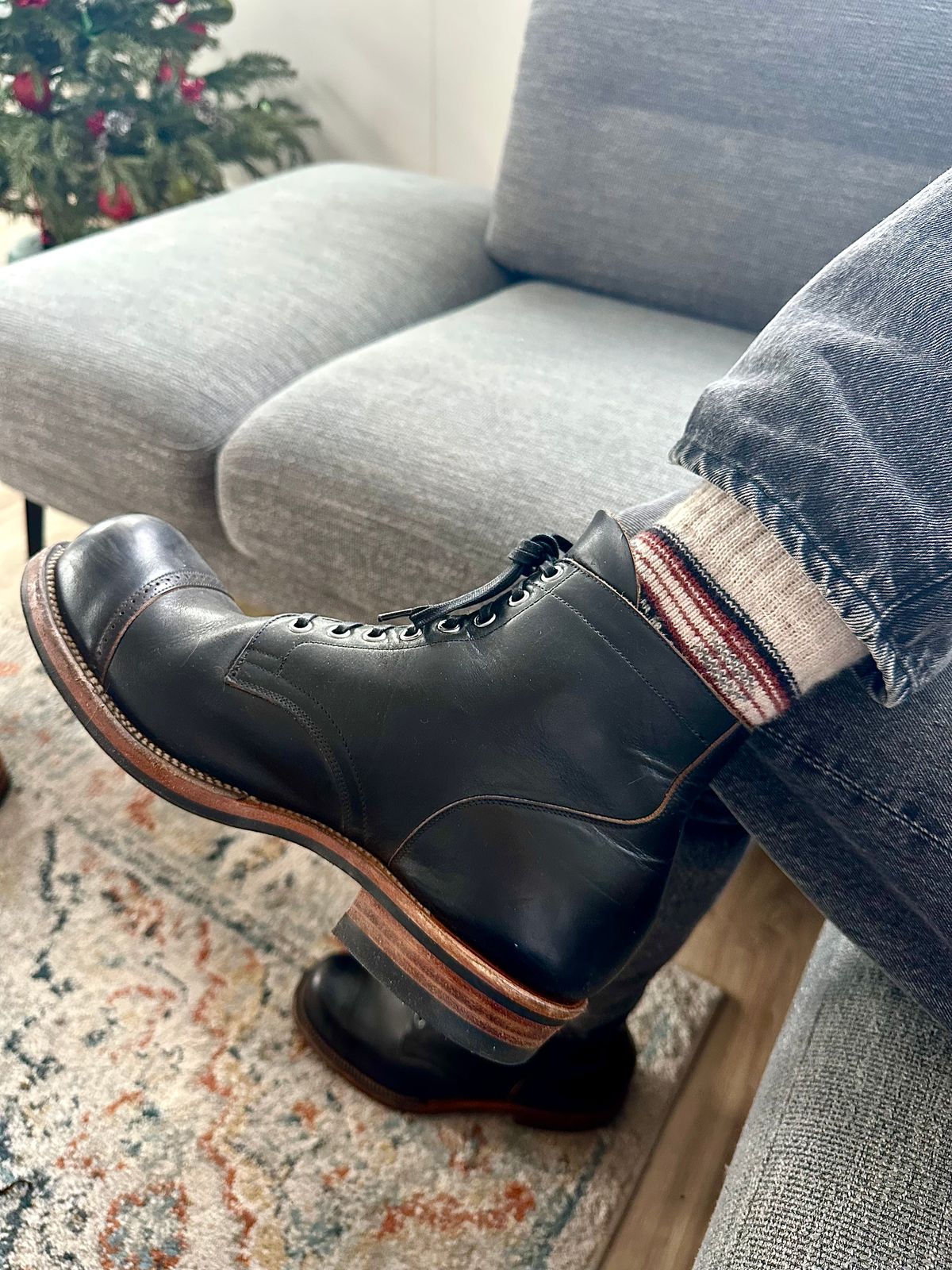 Photo by Stappert on January 3, 2026 of the Viberg Service Boot in Horween Black Chromexcel.