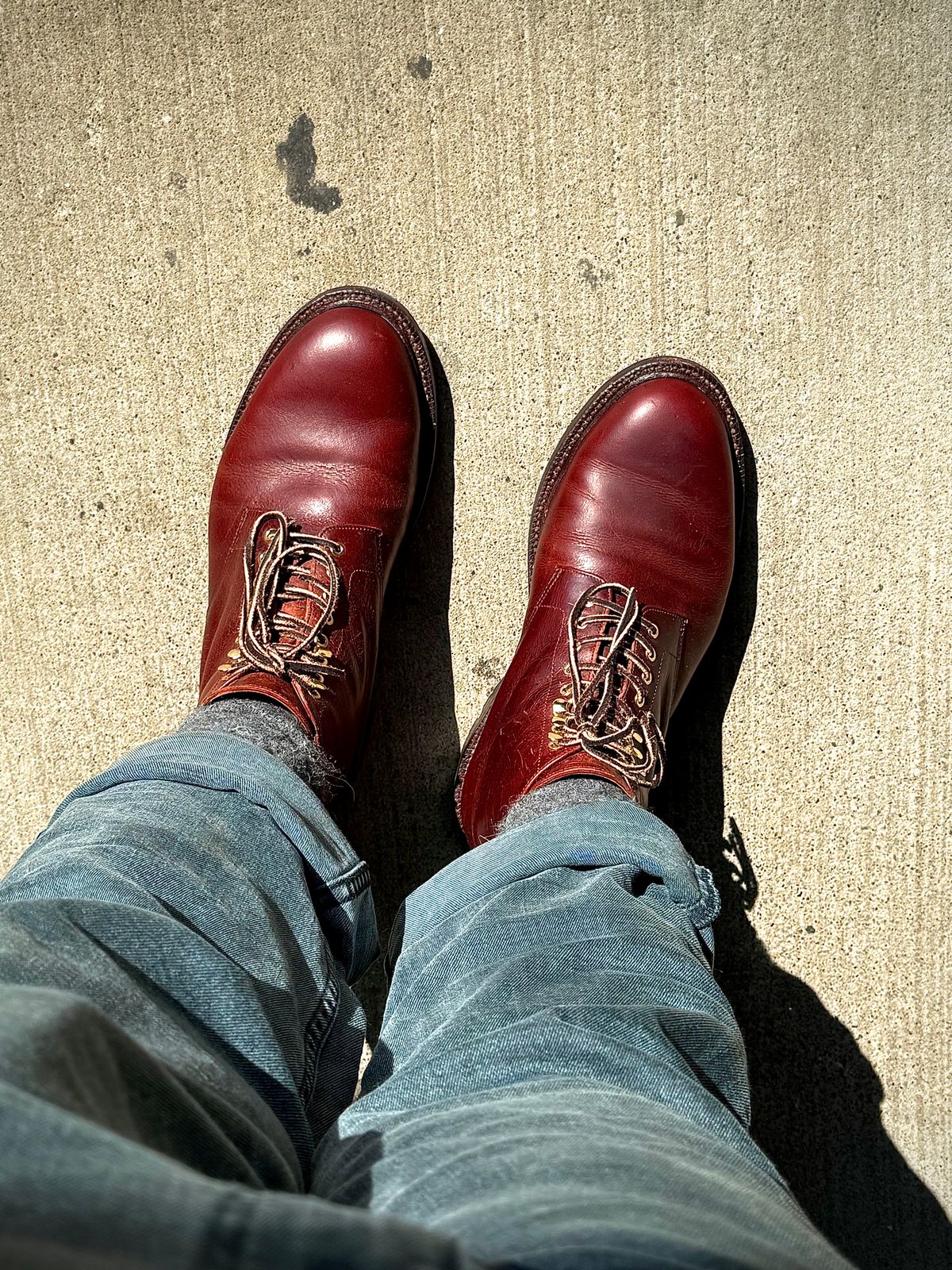 Photo by almasum on August 10, 2025 of the Grant Stone Edward Boot in Waxed Deer.