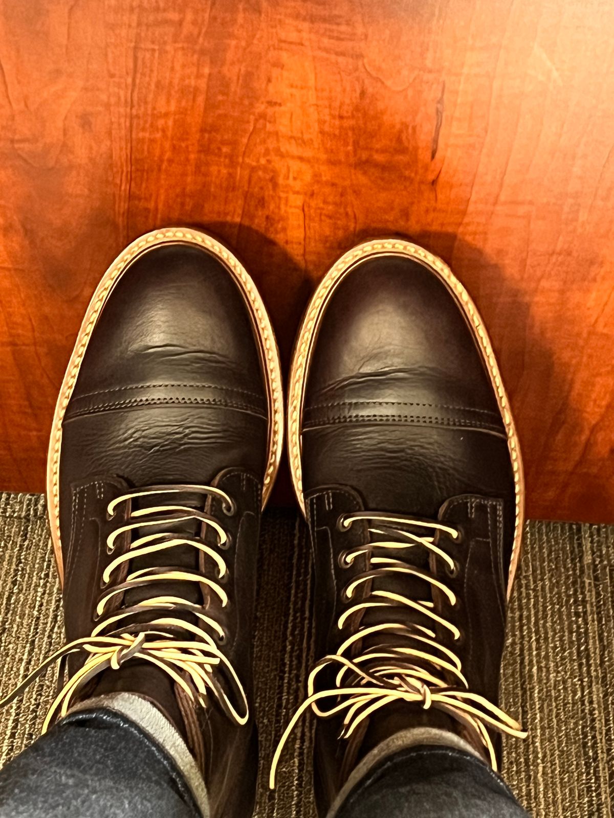 Photo by the_avid_gentleman on August 28, 2025 of the Truman Service Boot in Seidel & Eastern Brown Snakebite.