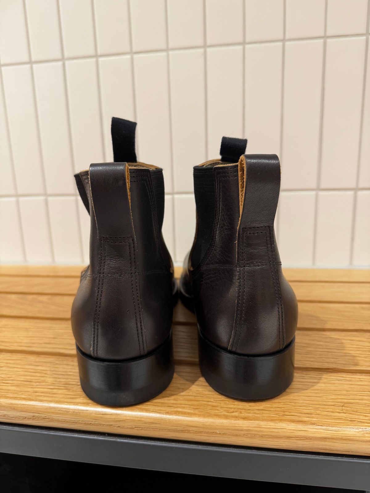 Photo by Alec_Leamas on September 1, 2025 of the Timeworn Clothing Lot 3718 Side Gore Boots in Teacore Horsehide.