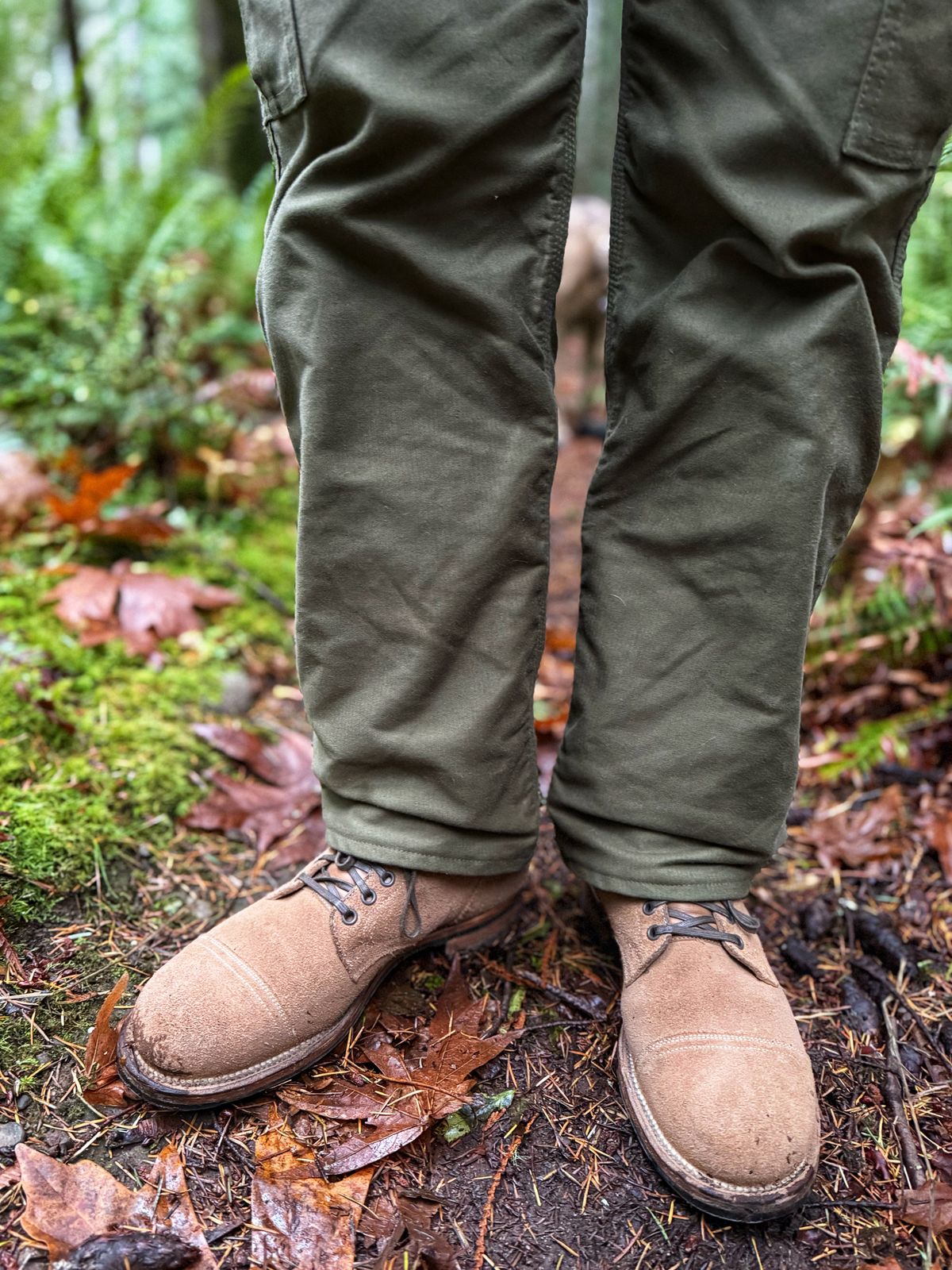 Photo by Denman_John on November 10, 2024 of the Viberg Service Boot PCT in Horween Marine Field Roughout.