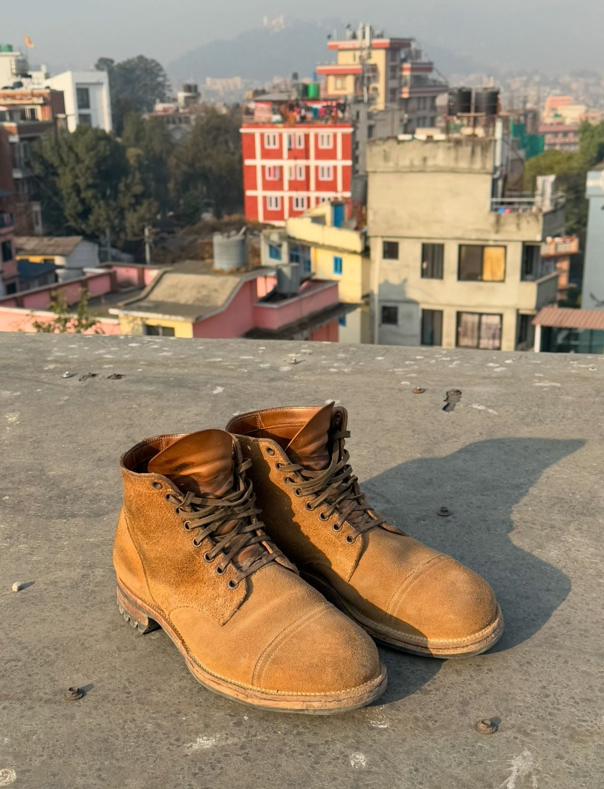 Photo by Denman_John on January 3, 2025 of the Viberg Service Boot PCT in Horween Marine Field Roughout.
