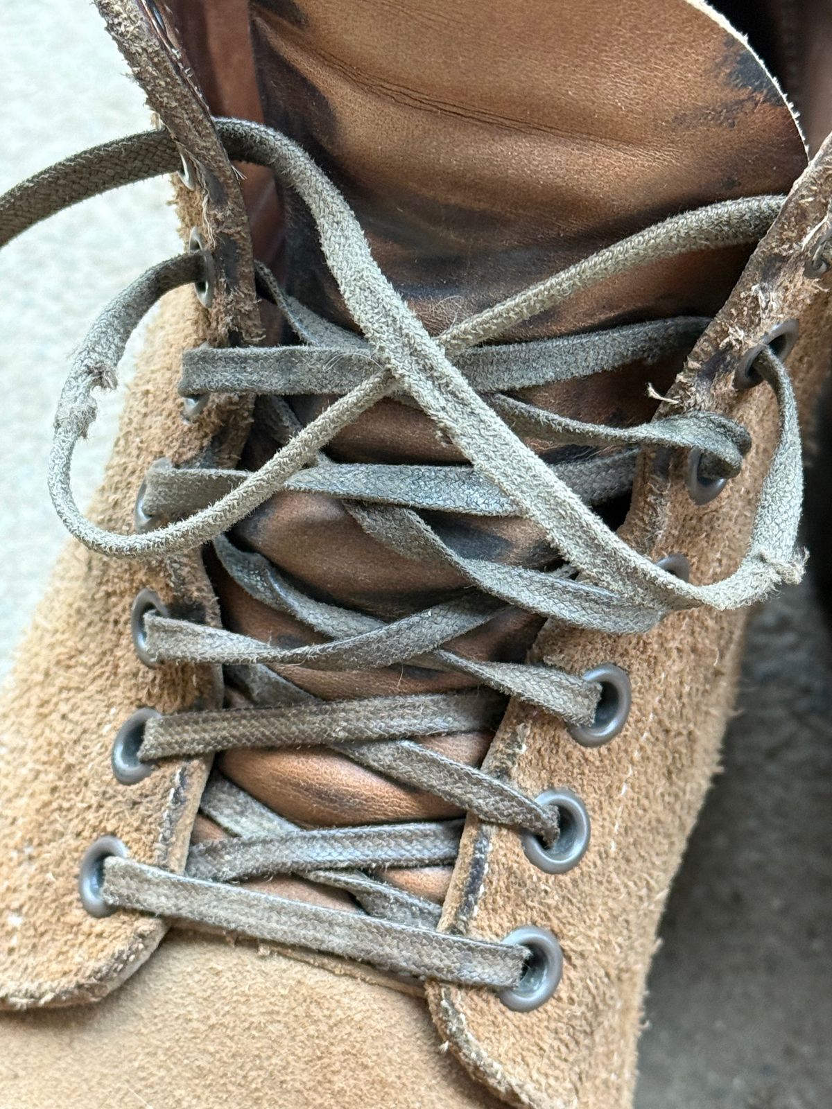 Photo by Denman_John on January 29, 2025 of the Viberg Service Boot PCT in Horween Marine Field Roughout.