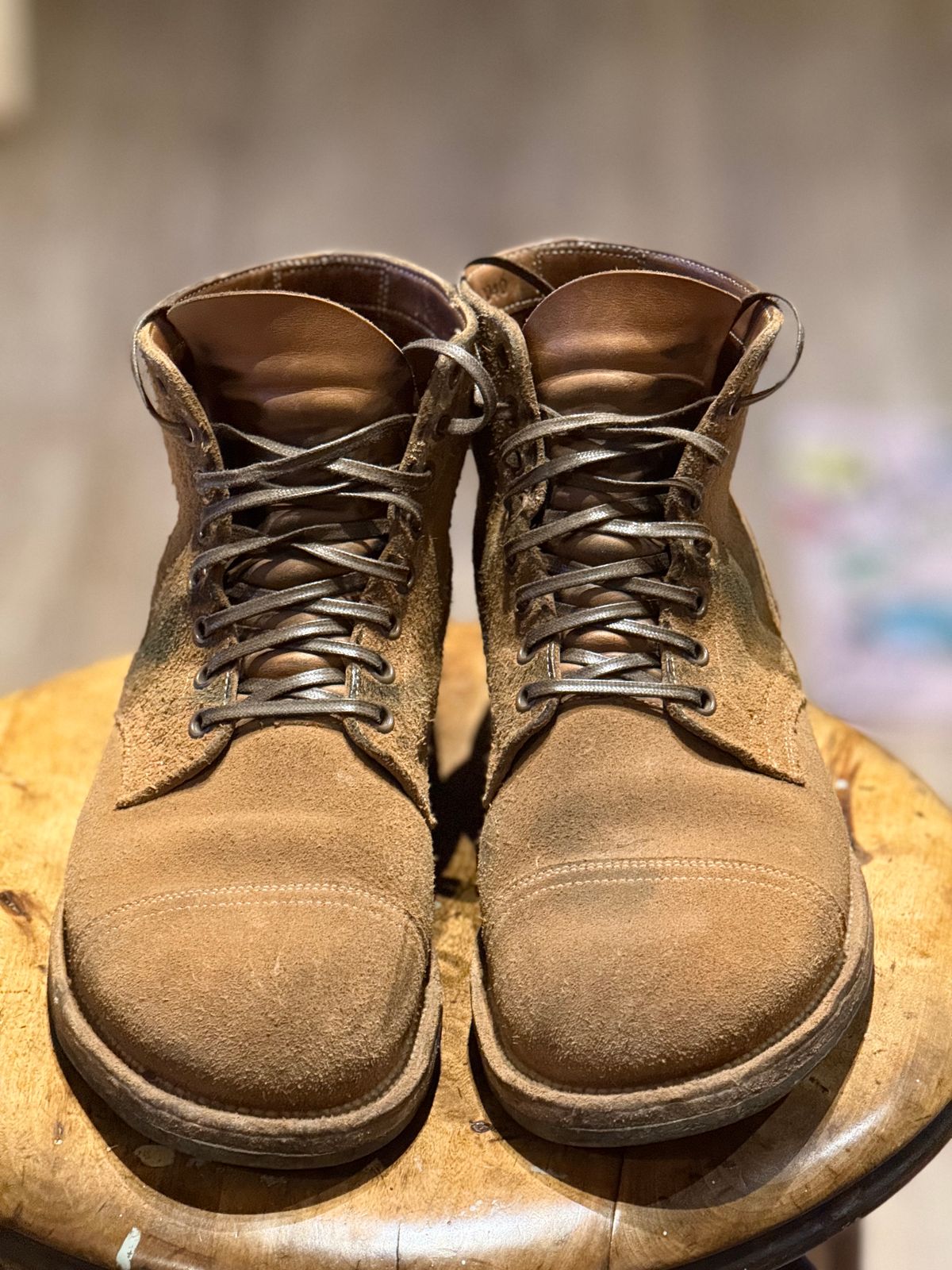 Photo by Denman_John on May 5, 2025 of the Viberg Service Boot PCT in Horween Marine Field Roughout.