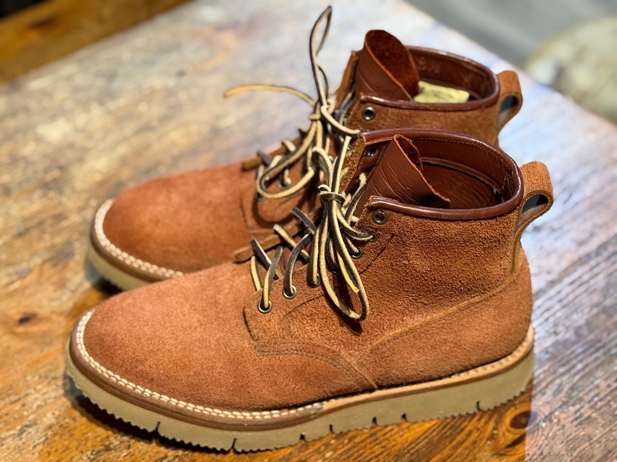 Photo by Denman_John on October 12, 2024 of the Viberg Scout Boot in Seidel Red Dog Oil Tan Roughout.