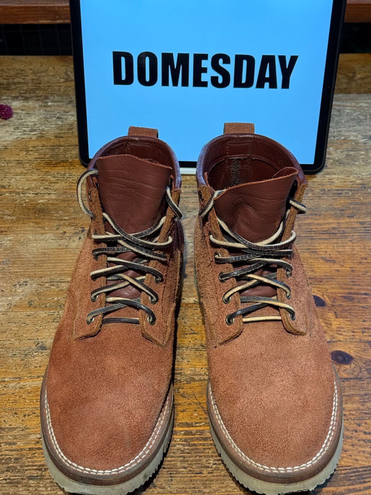 Photo by Denman_John on October 12, 2024 of the Viberg Scout Boot in Seidel Red Dog Oil Tan Roughout.