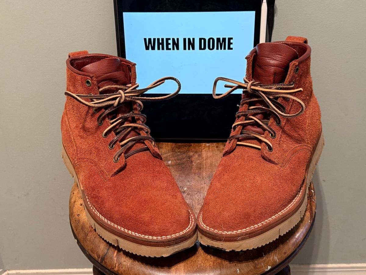 Photo by Denman_John on November 2, 2024 of the Viberg Scout Boot in Seidel Red Dog Oil Tan Roughout.
