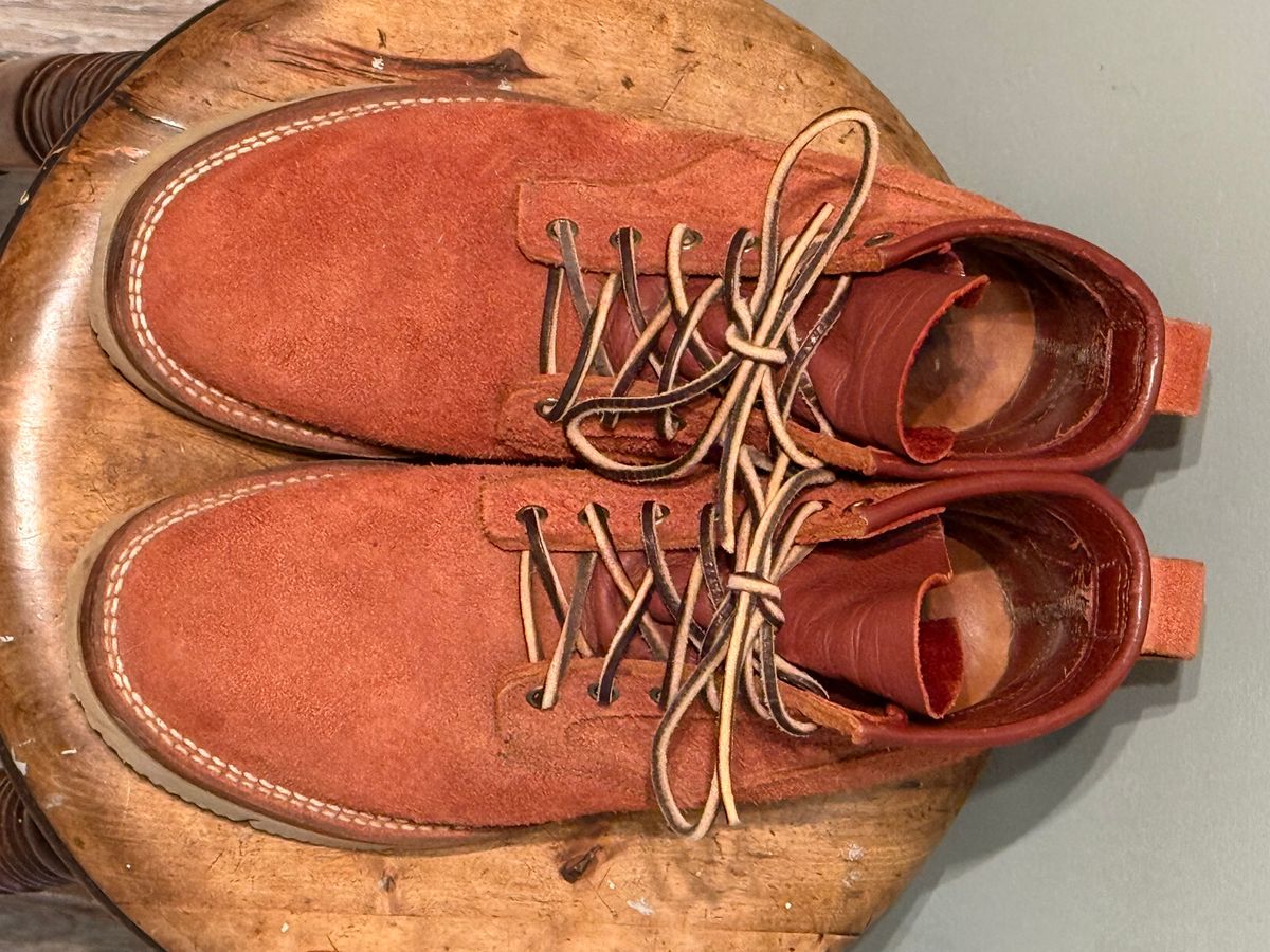 Photo by Denman_John on November 2, 2024 of the Viberg Scout Boot in Seidel Red Dog Oil Tan Roughout.