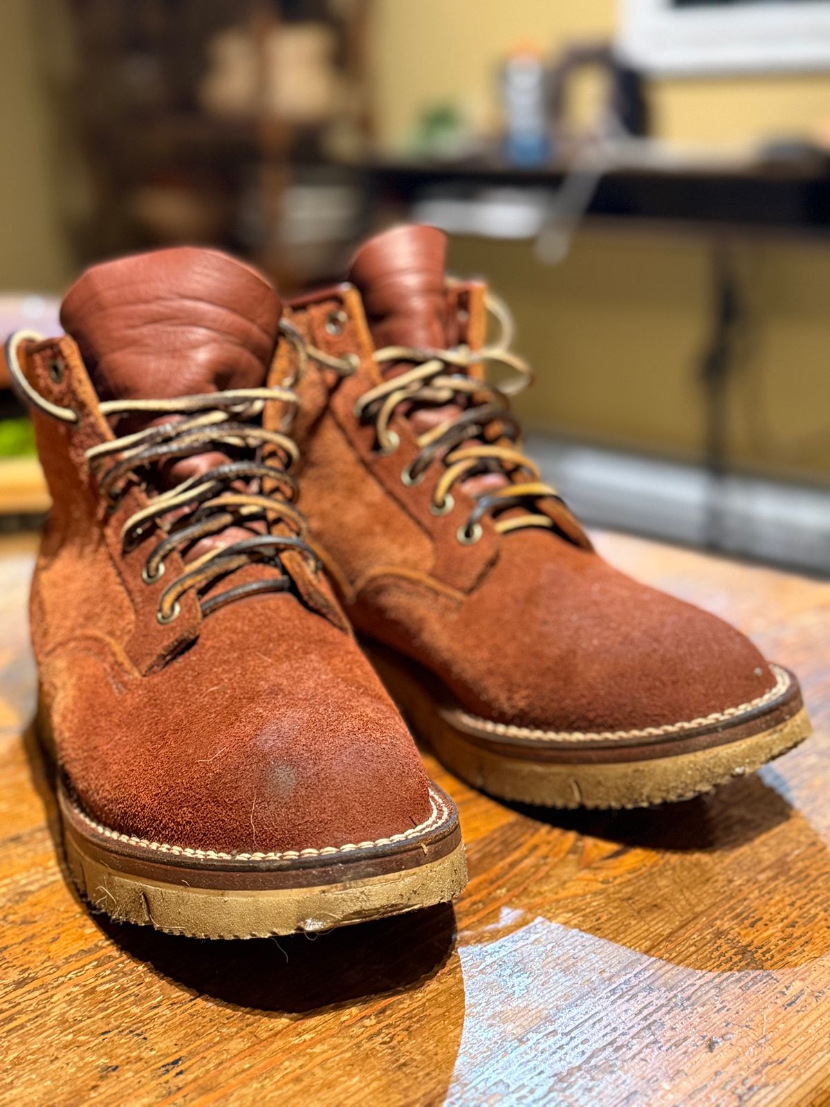 Photo by Denman_John on November 2, 2024 of the Viberg Scout Boot in Seidel Red Dog Oil Tan Roughout.