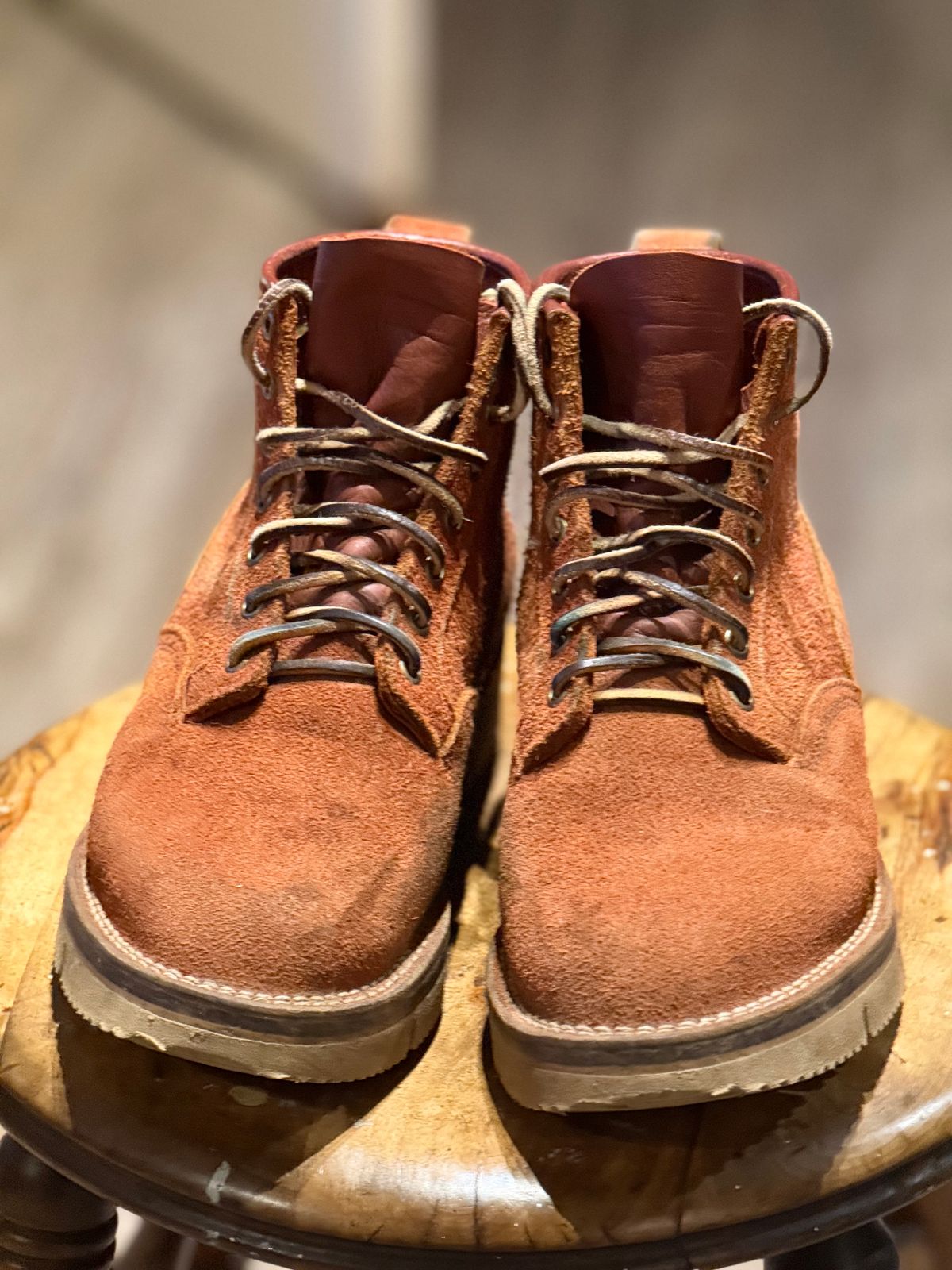 Photo by Denman_John on May 5, 2025 of the Viberg Scout Boot in Seidel Red Dog Oil Tan Roughout.