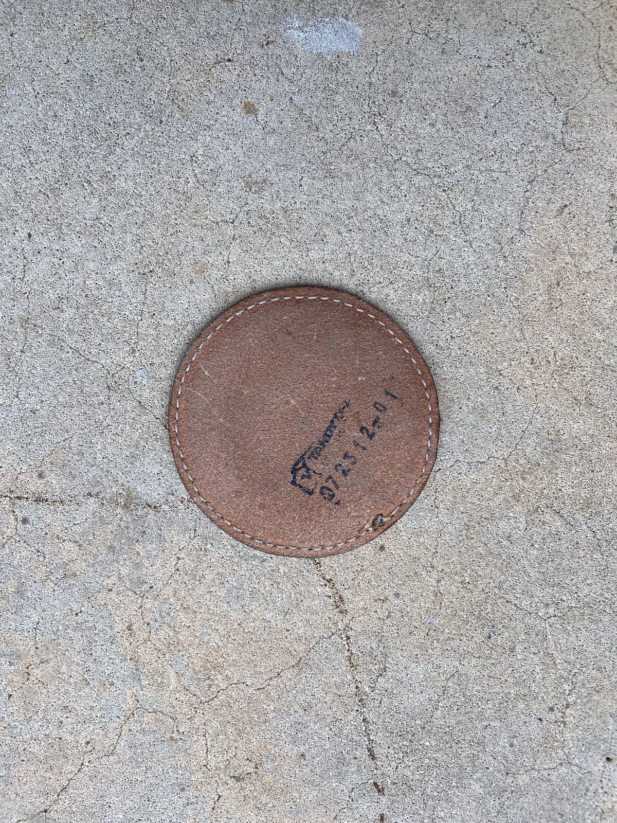 Photo by august_september on December 2, 2025 of the Self-Made Drink Coaster in tandy 3-4oz natural veg tan.