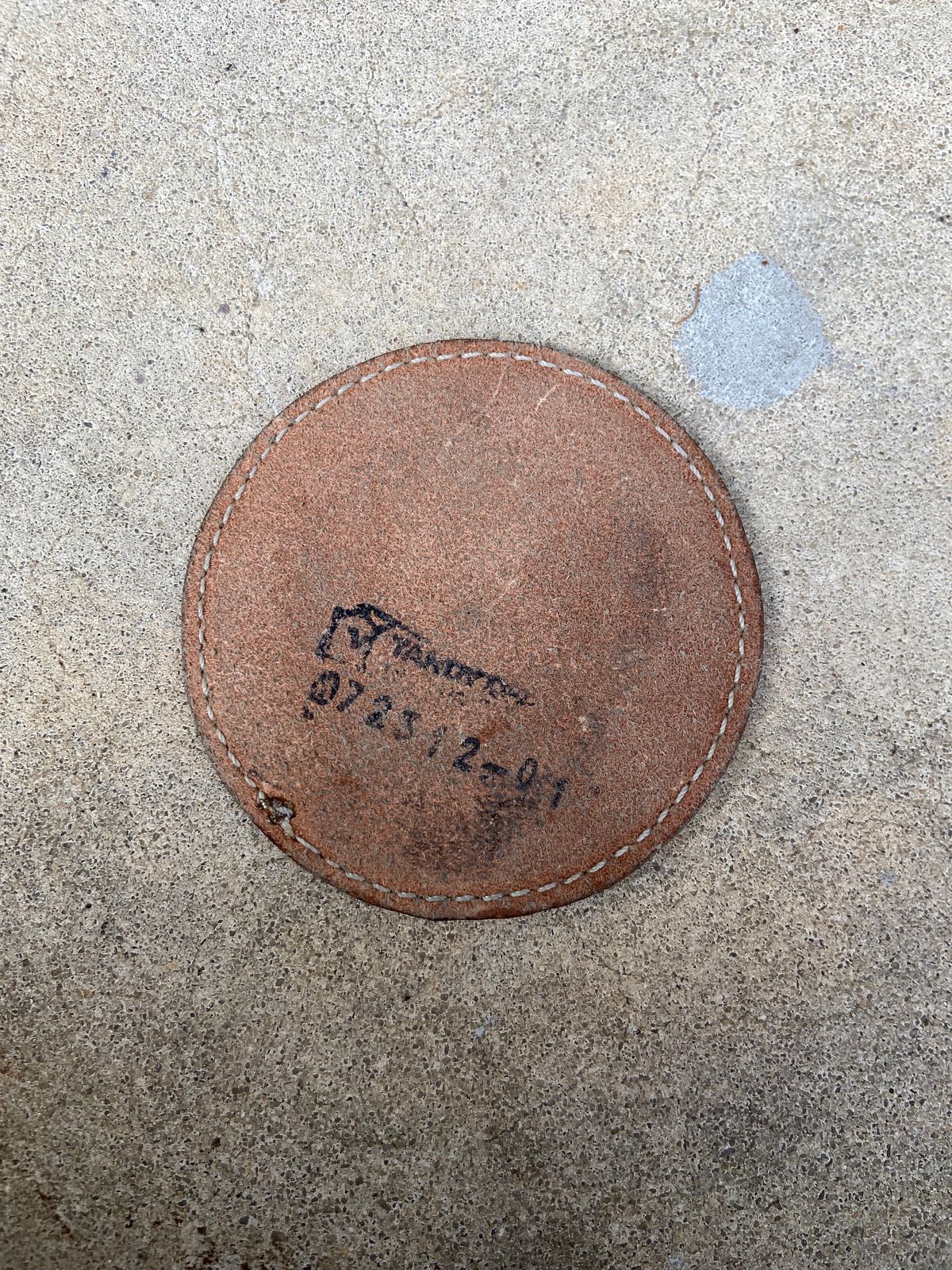 Photo by august_september on January 5, 2026 of the Self-Made Drink Coaster in tandy 3-4oz natural veg tan.