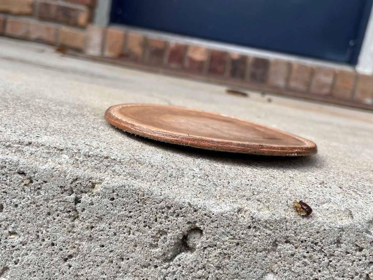 Photo by august_september on January 5, 2026 of the Self-Made Drink Coaster in tandy 3-4oz natural veg tan.