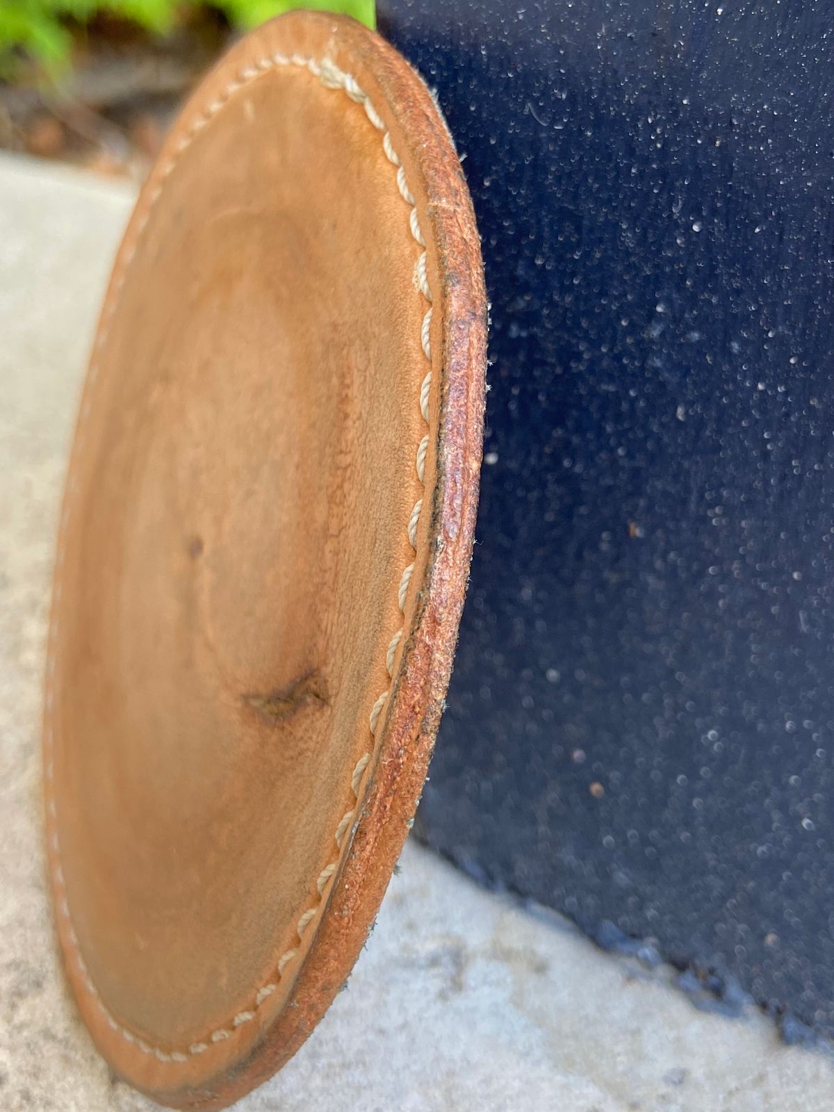 Photo by august_september on April 3, 2026 of the Self-Made Drink Coaster in tandy 3-4oz natural veg tan.