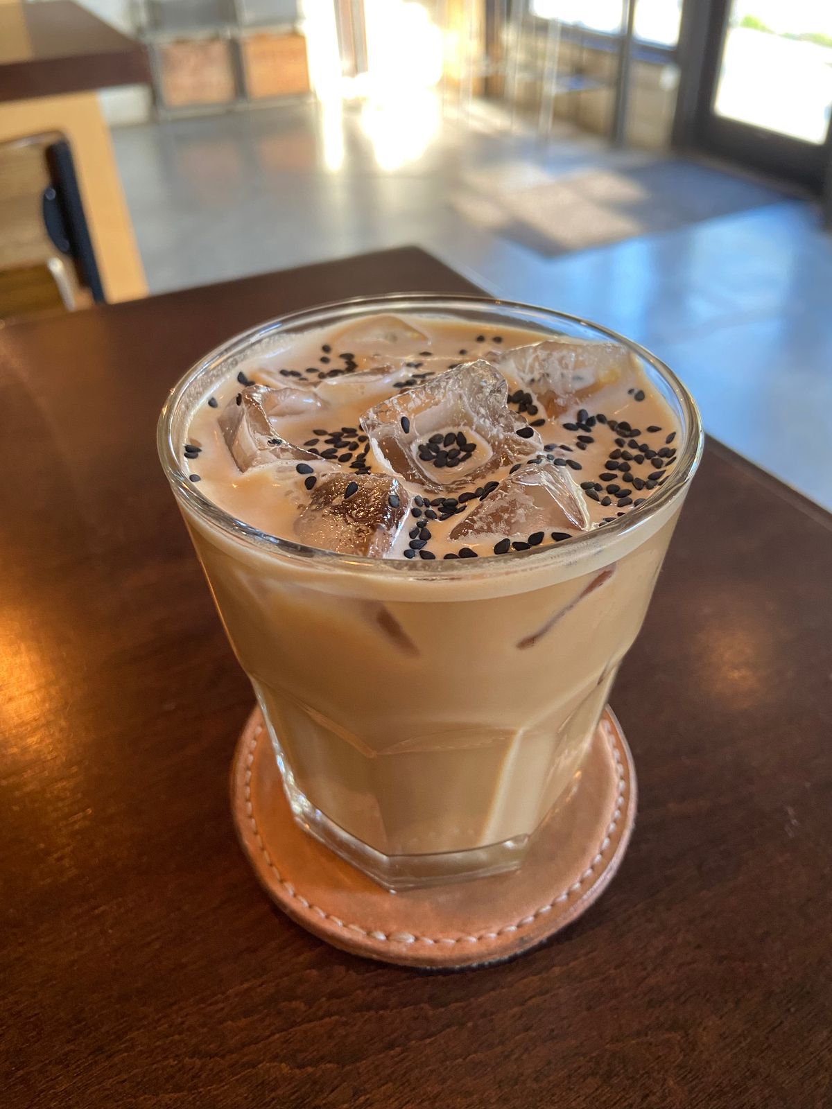 Photo by august_september on March 23, 2026 of the Self-Made Drink Coaster in tandy 3-4oz natural veg tan.