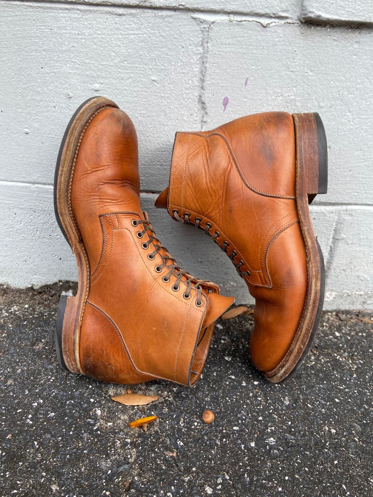 Photo by august_september on March 1, 2025 of the Viberg Service Boot in Raw Natural Wooly Chromexcel.