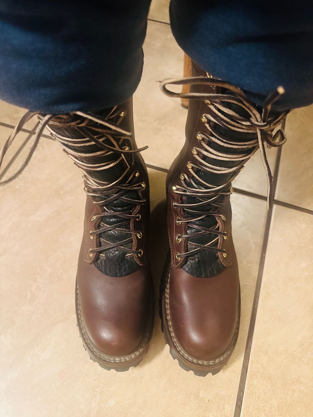 Photo by RCWindham on December 10, 2024 of the Frank’s Boots Patriot in Seidel Walnut.