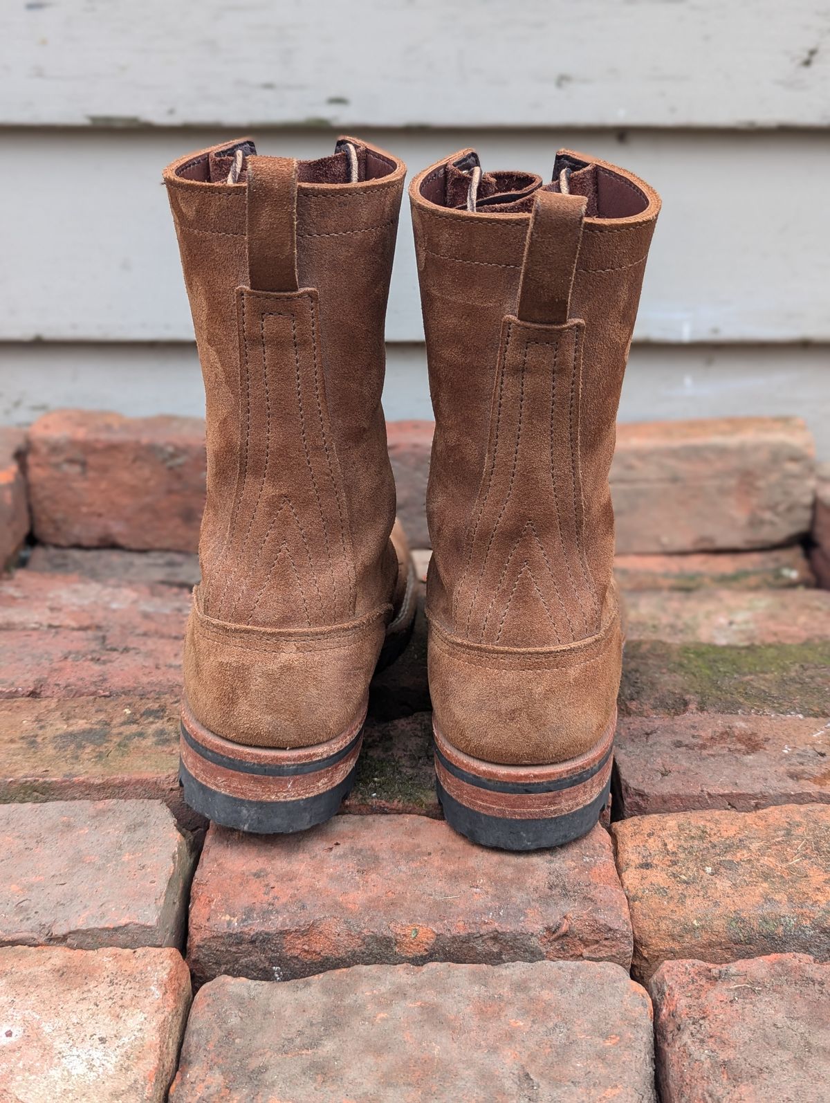 Photo by proof.in.whisky on November 1, 2024 of the Nicks BuilderPro in Seidel 1964 Brown Roughout.