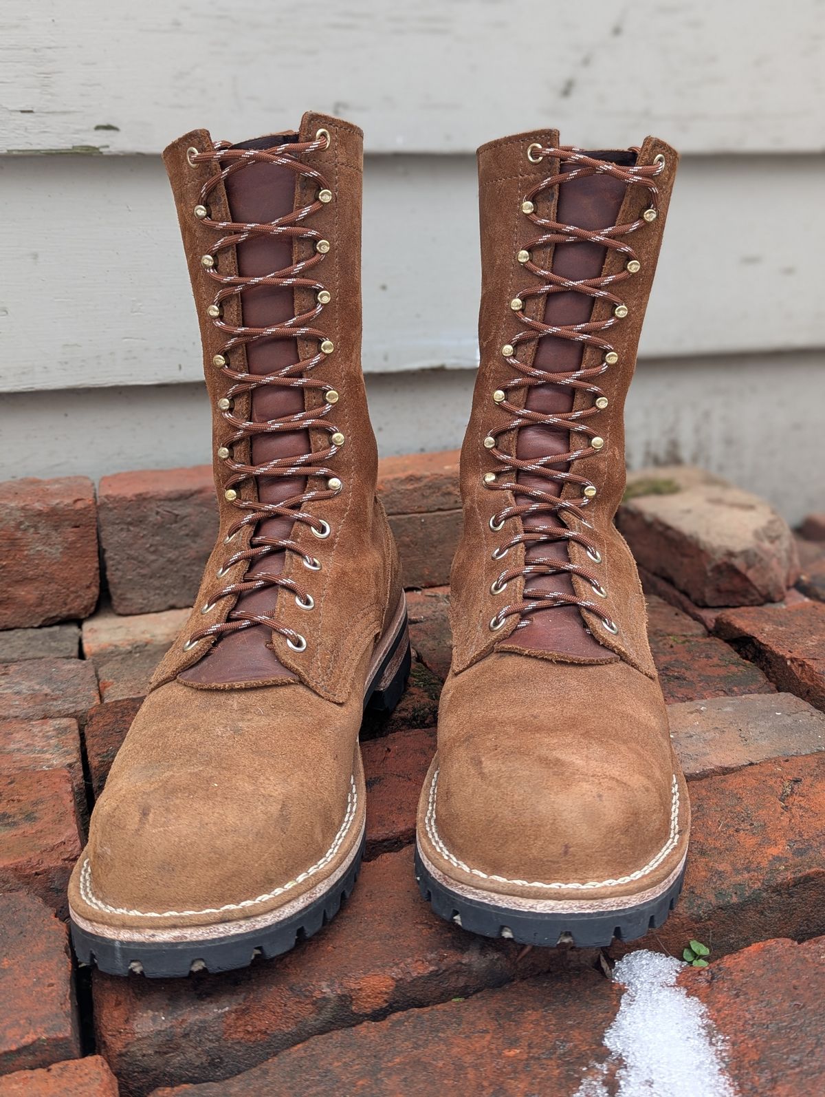 Photo by proof.in.whisky on November 23, 2024 of the Nicks BuilderPro in Seidel 1964 Brown Roughout.