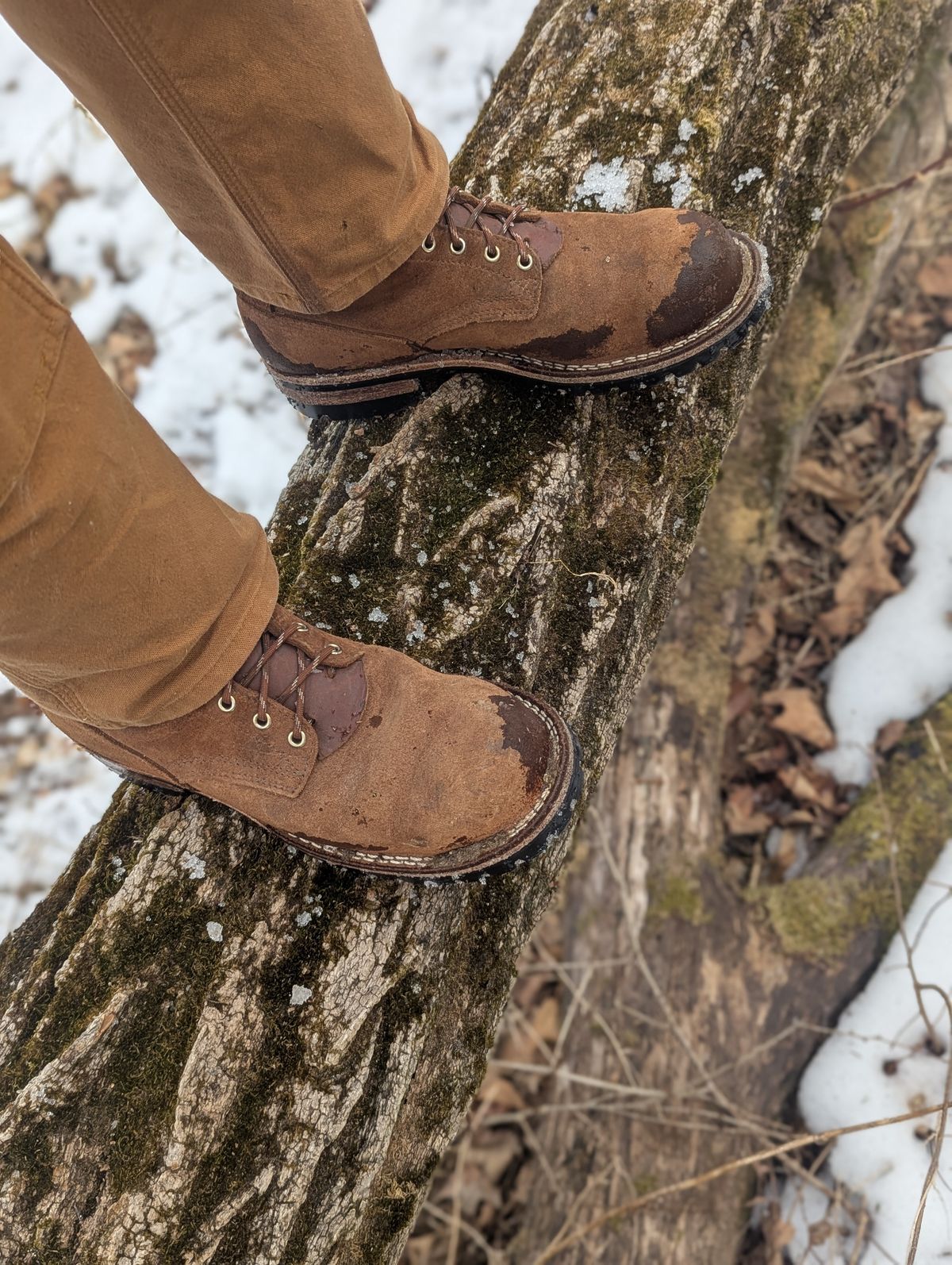 Photo by proof.in.whisky on February 23, 2025 of the Nicks BuilderPro in Seidel 1964 Brown Roughout.