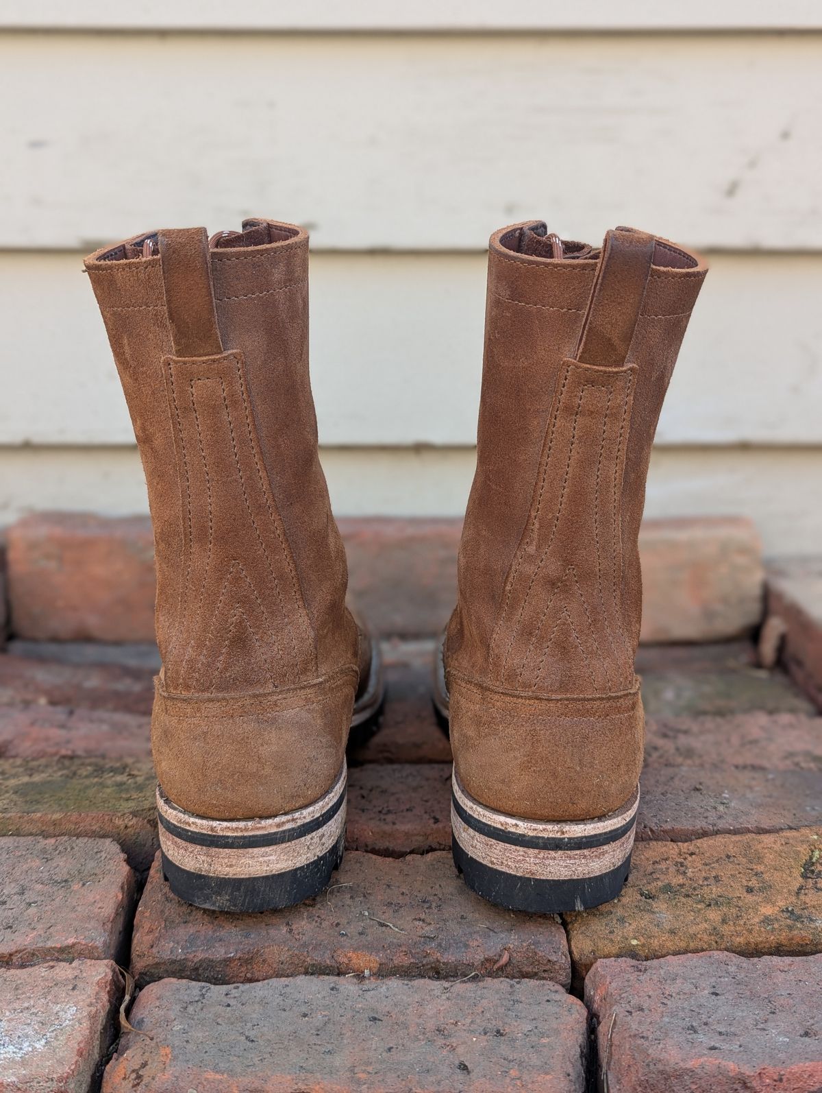 Photo by proof.in.whisky on March 2, 2025 of the Nicks BuilderPro in Seidel 1964 Brown Roughout.