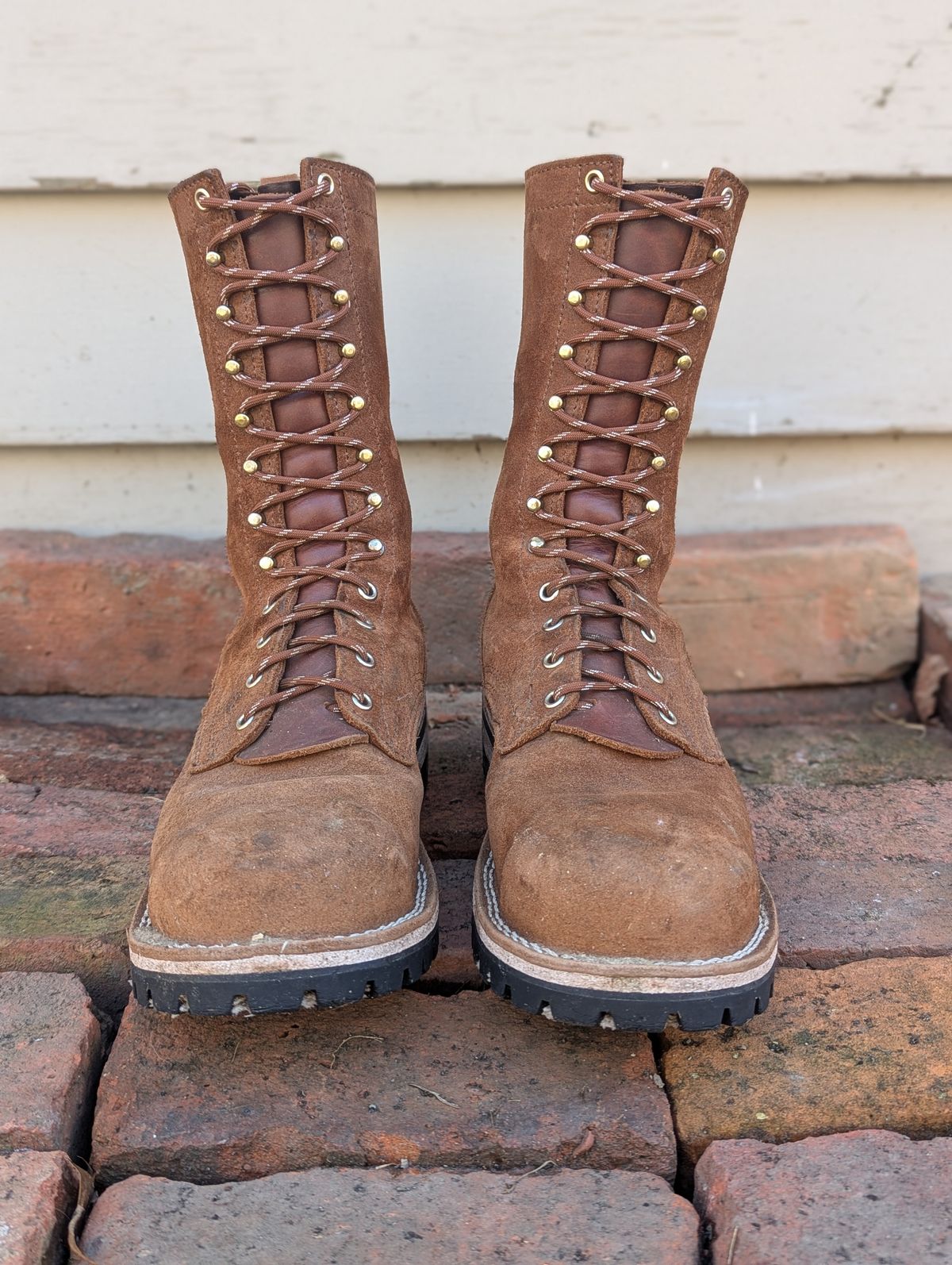 Photo by proof.in.whisky on March 2, 2025 of the Nicks BuilderPro in Seidel 1964 Brown Roughout.