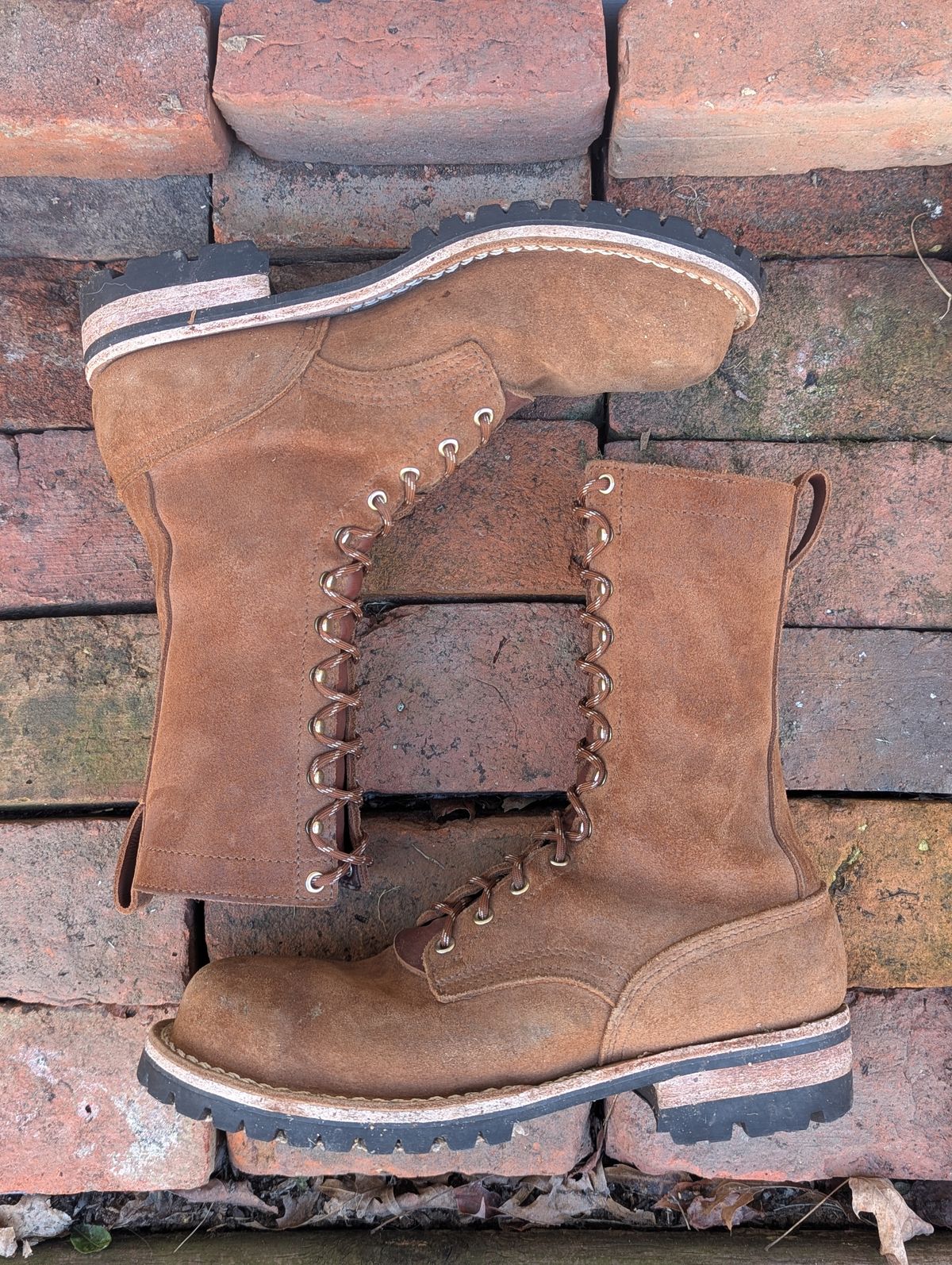 Photo by proof.in.whisky on March 2, 2025 of the Nicks BuilderPro in Seidel 1964 Brown Roughout.