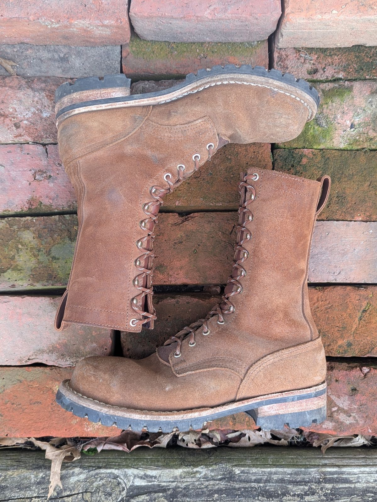 Photo by proof.in.whisky on April 1, 2025 of the Nicks BuilderPro in Seidel 1964 Brown Roughout.