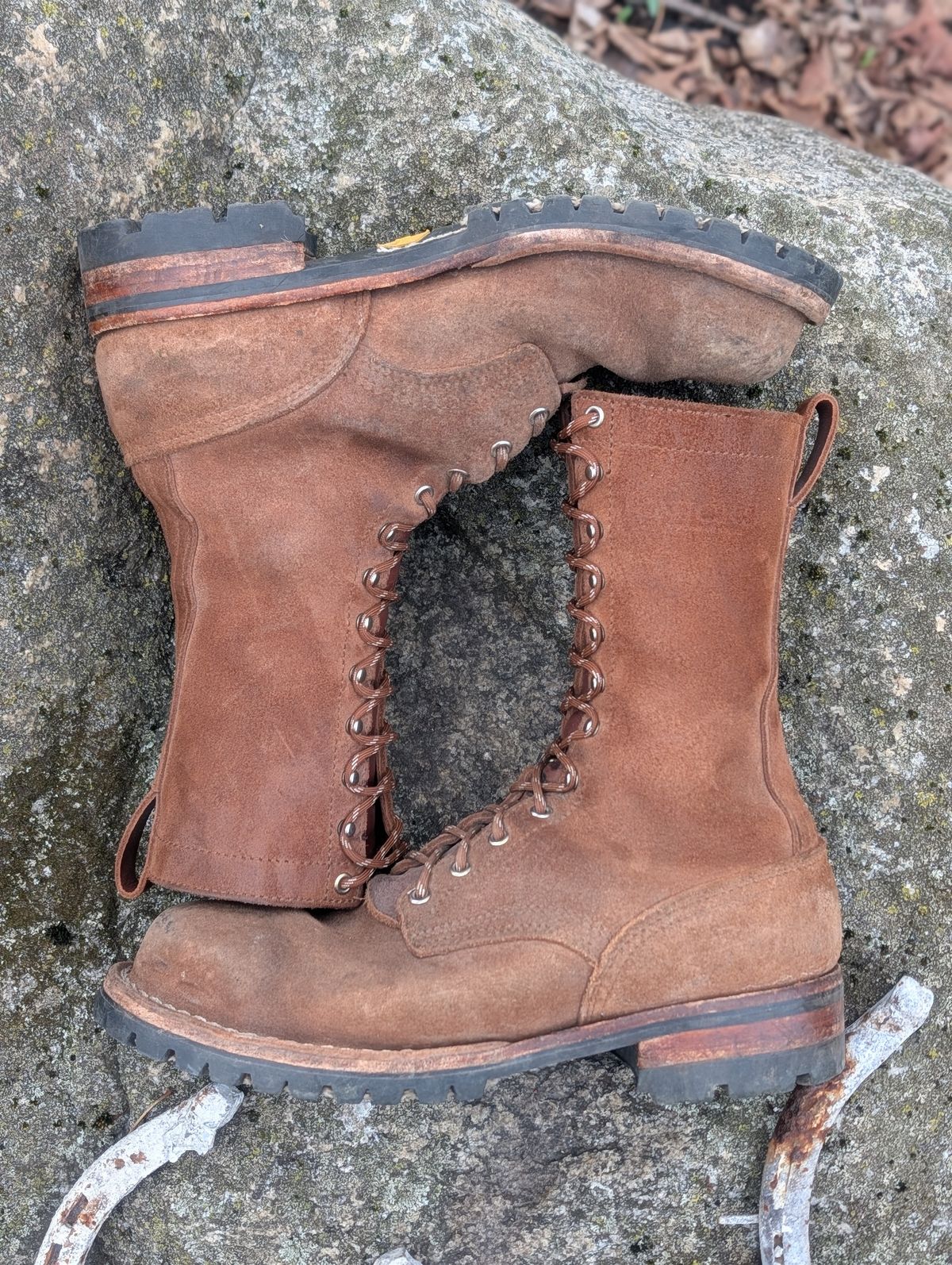 Photo by proof.in.whisky on April 12, 2026 of the Nicks BuilderPro in Seidel 1964 Brown Roughout.