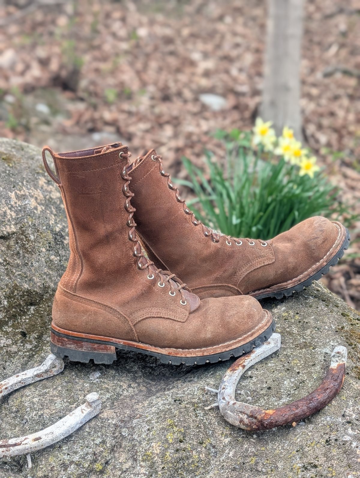 Photo by proof.in.whisky on April 12, 2026 of the Nicks BuilderPro in Seidel 1964 Brown Roughout.