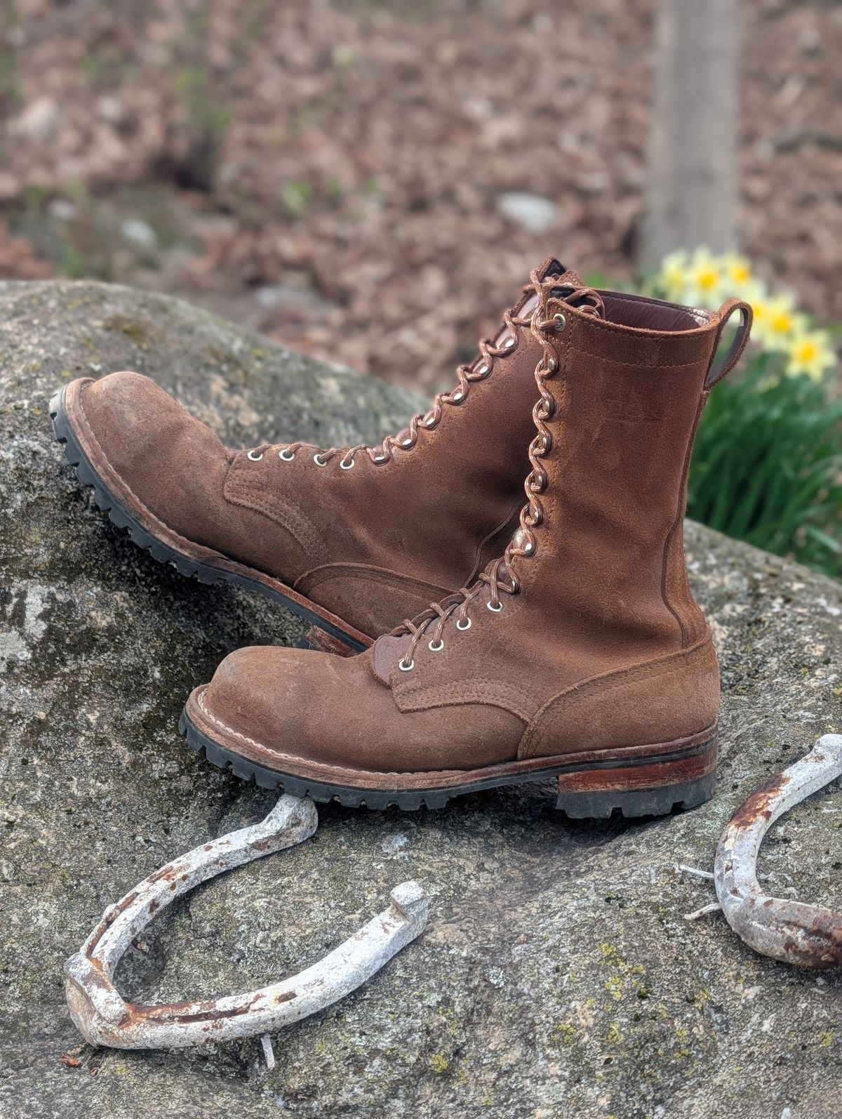 Photo by proof.in.whisky on April 12, 2026 of the Nicks BuilderPro in Seidel 1964 Brown Roughout.