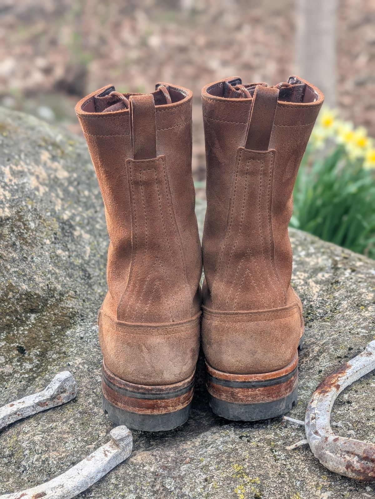 Photo by proof.in.whisky on April 12, 2026 of the Nicks BuilderPro in Seidel 1964 Brown Roughout.