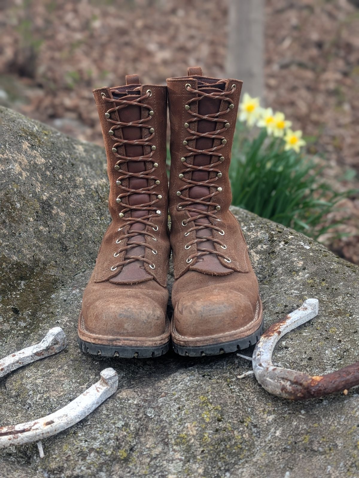 Photo by proof.in.whisky on April 12, 2026 of the Nicks BuilderPro in Seidel 1964 Brown Roughout.