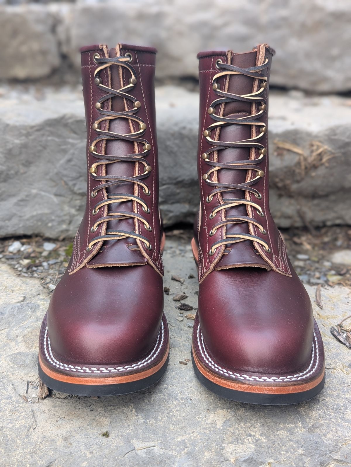 Photo by proof.in.whisky on September 27, 2025 of the Nicks MTO in Horween Color 8 Chromexcel.