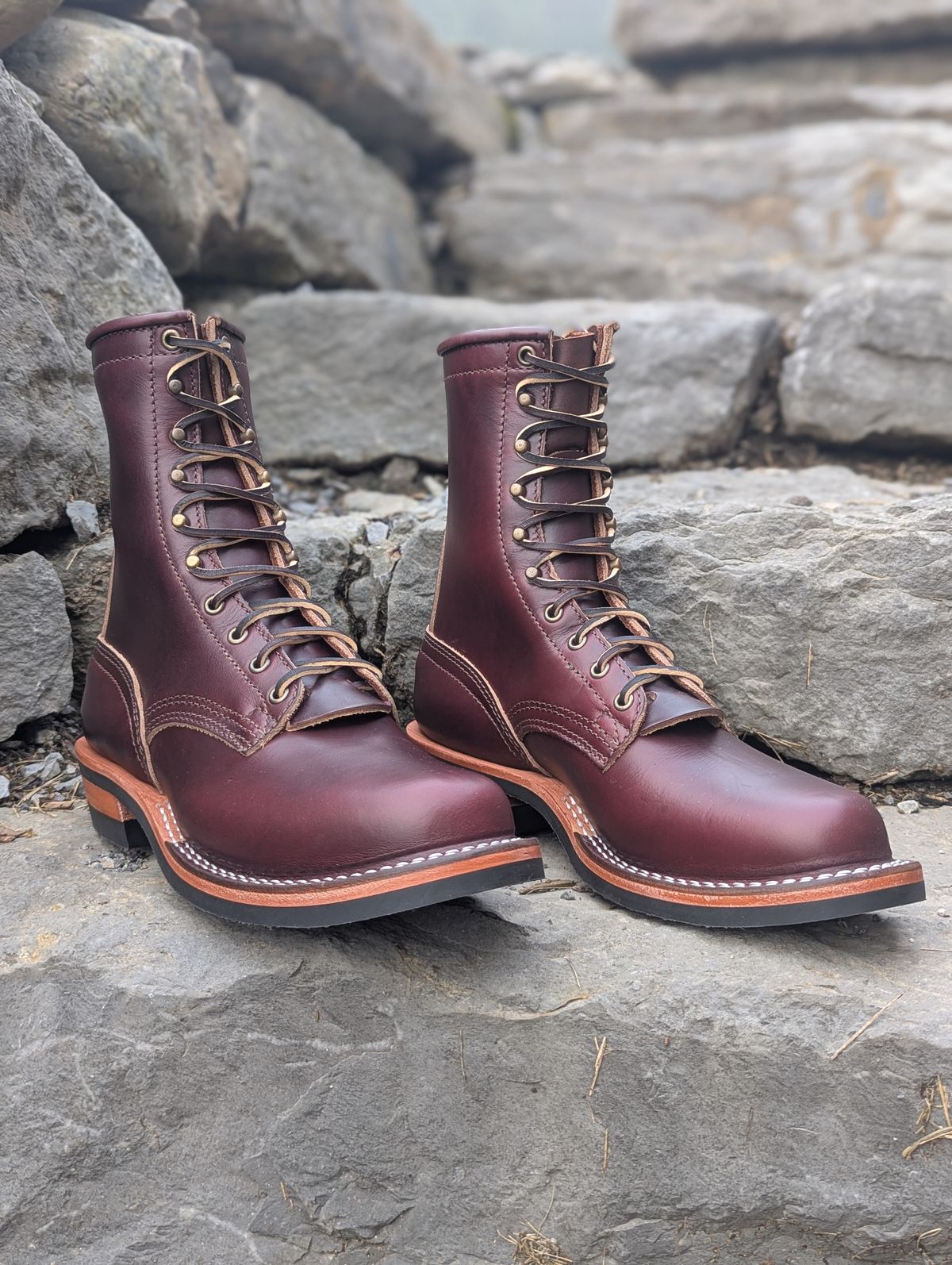 Photo by proof.in.whisky on September 27, 2025 of the Nicks MTO in Horween Color 8 Chromexcel.