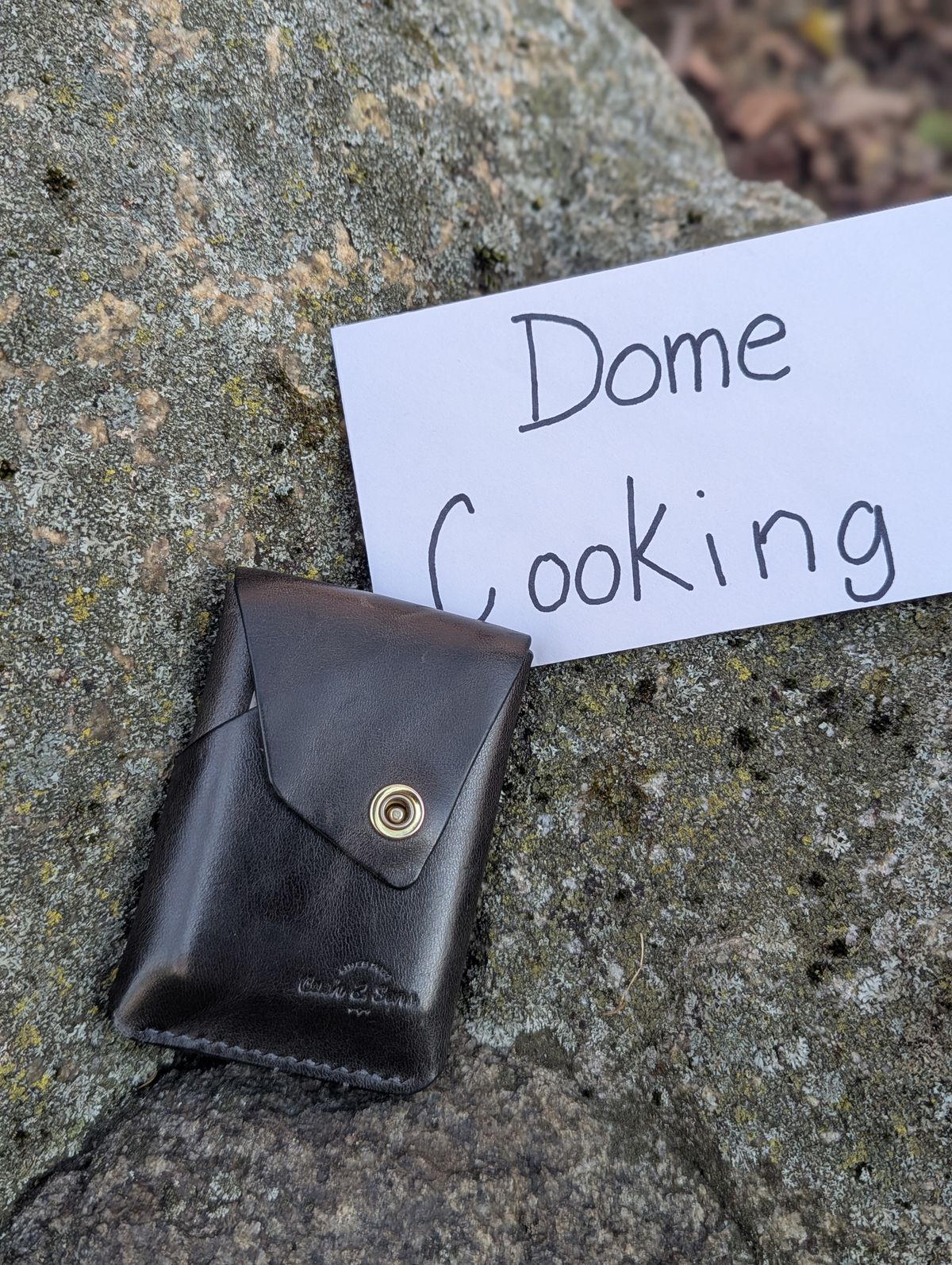 Photo by proof.in.whisky on November 1, 2025 of the Cash And Son Leather Goods River in Maryam Graphite TPR Horsebutt.