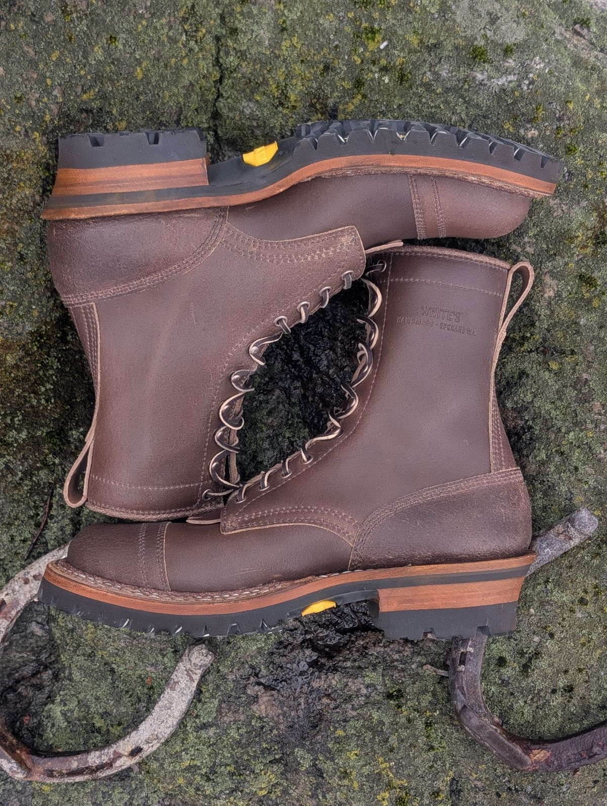 Photo by proof.in.whisky on February 22, 2026 of the White's Smokejumper in Horween Natural Waxed Flesh.