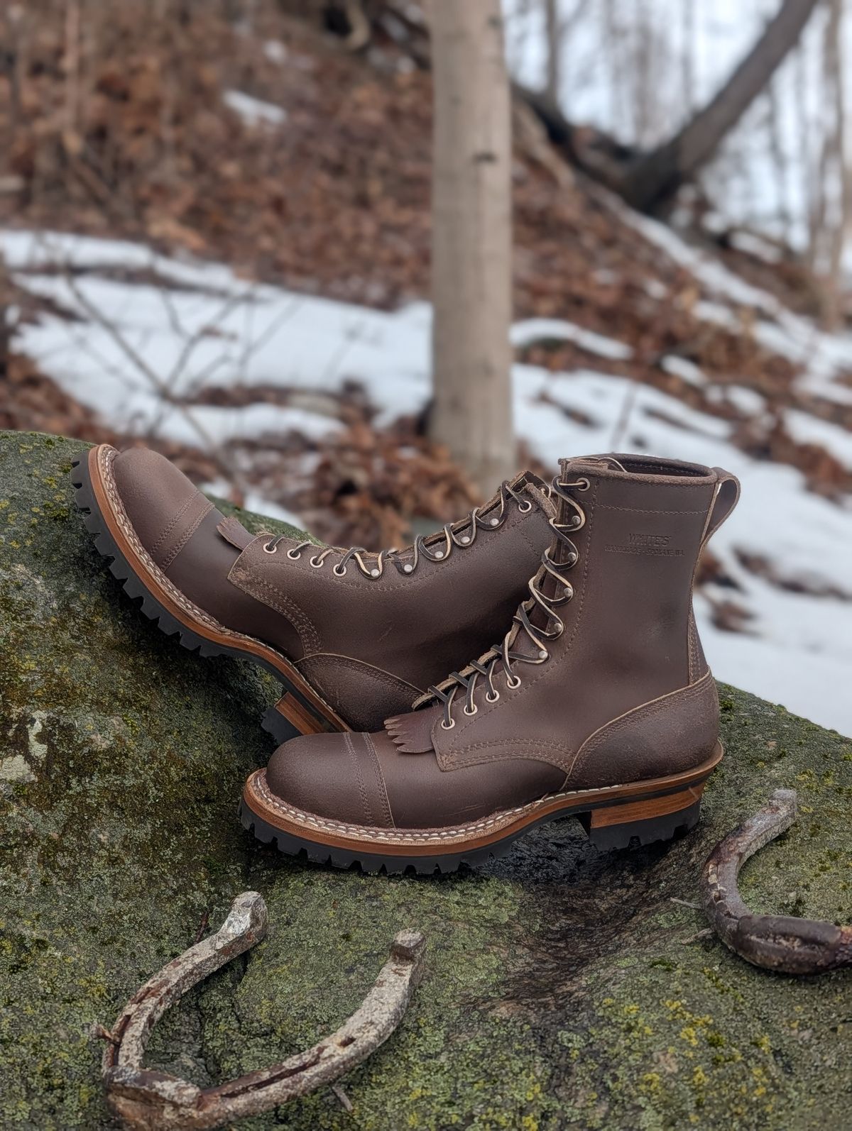 Photo by proof.in.whisky on February 22, 2026 of the White's Smokejumper in Horween Natural Waxed Flesh.