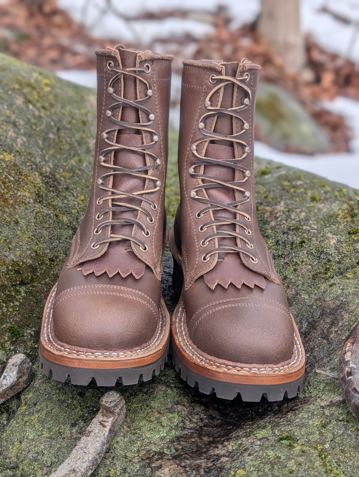 Photo by proof.in.whisky on February 22, 2026 of the White's Smokejumper in Horween Natural Waxed Flesh.