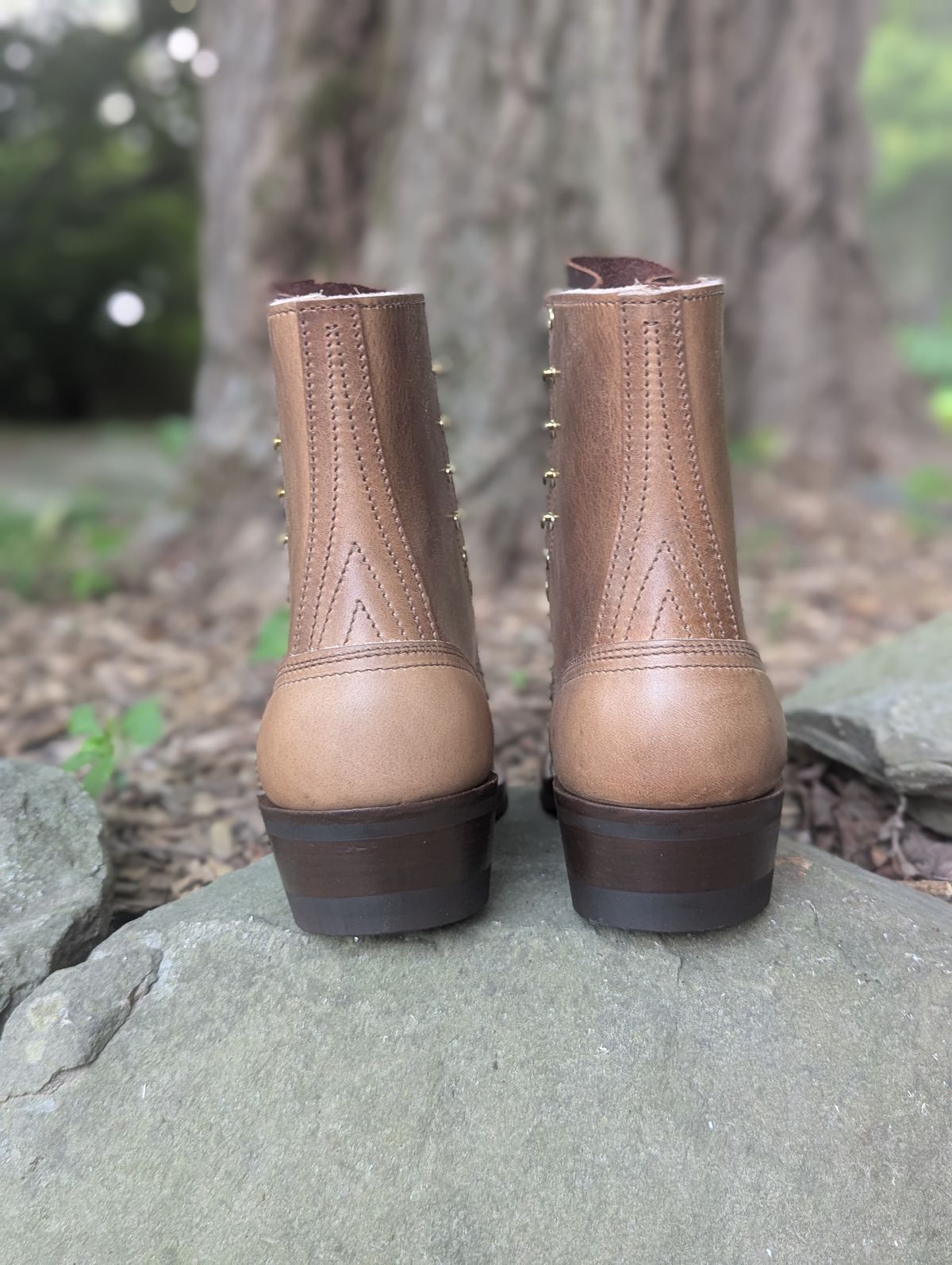 Photo by proof.in.whisky on August 15, 2025 of the Nicks MTO in Horween Natural Cypress.