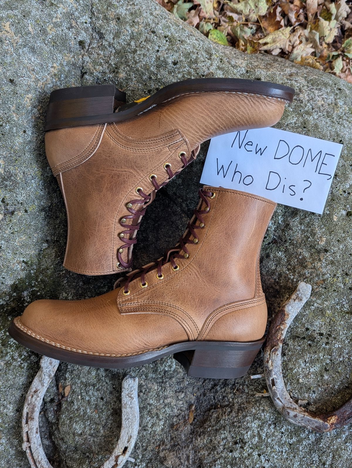 Photo by proof.in.whisky on October 1, 2025 of the Nicks MTO in Horween Natural Cypress.