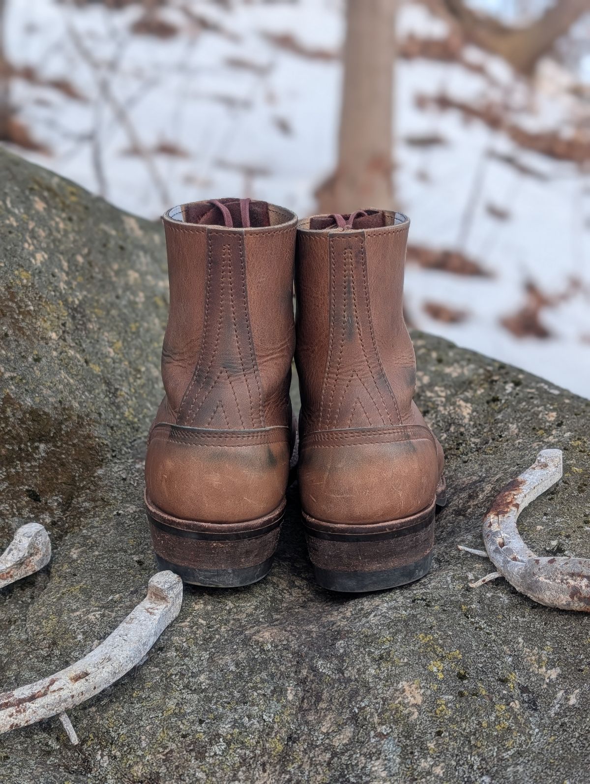 Photo by proof.in.whisky on January 3, 2026 of the Nicks MTO in Horween Natural Cypress.
