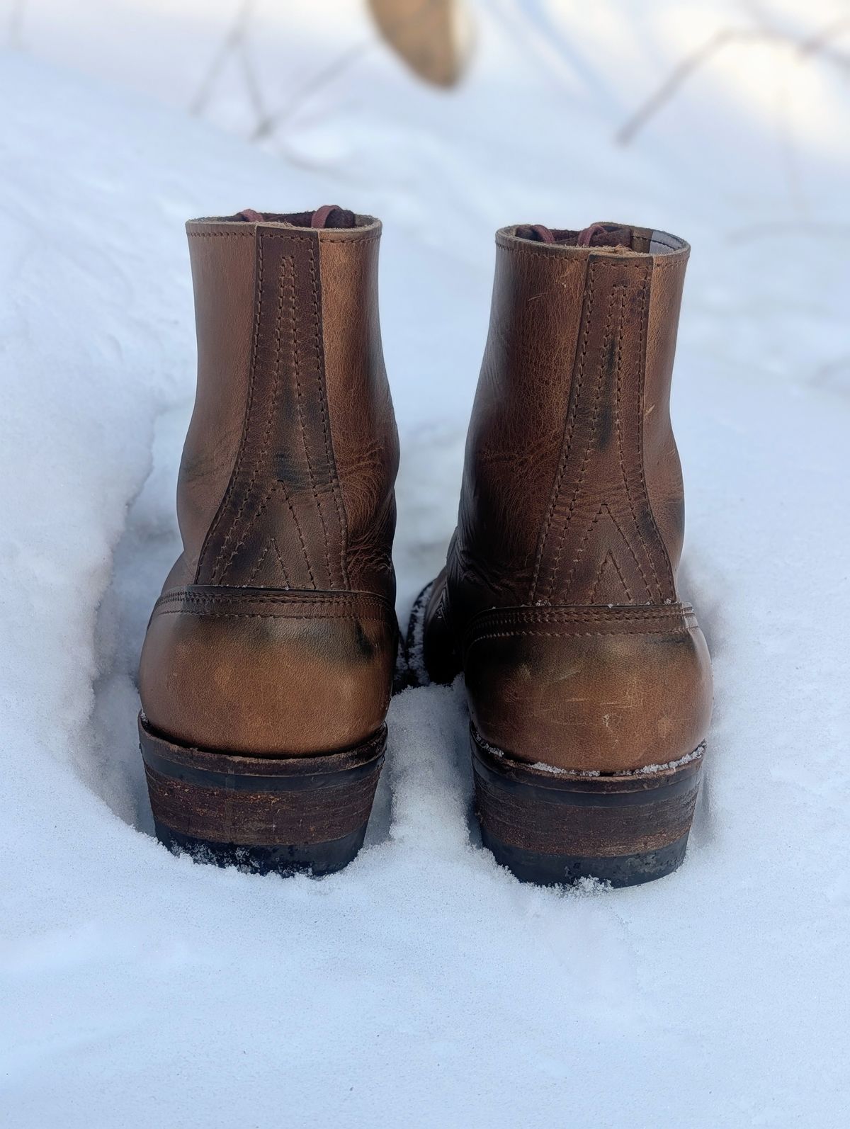 Photo by proof.in.whisky on February 1, 2026 of the Nicks MTO in Horween Natural Cypress.