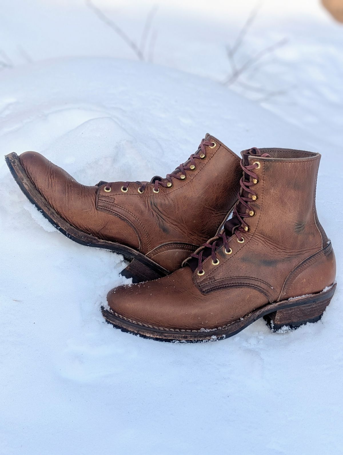 Photo by proof.in.whisky on February 1, 2026 of the Nicks MTO in Horween Natural Cypress.