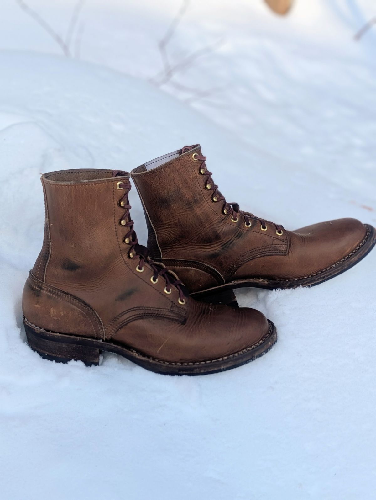 Photo by proof.in.whisky on February 1, 2026 of the Nicks MTO in Horween Natural Cypress.