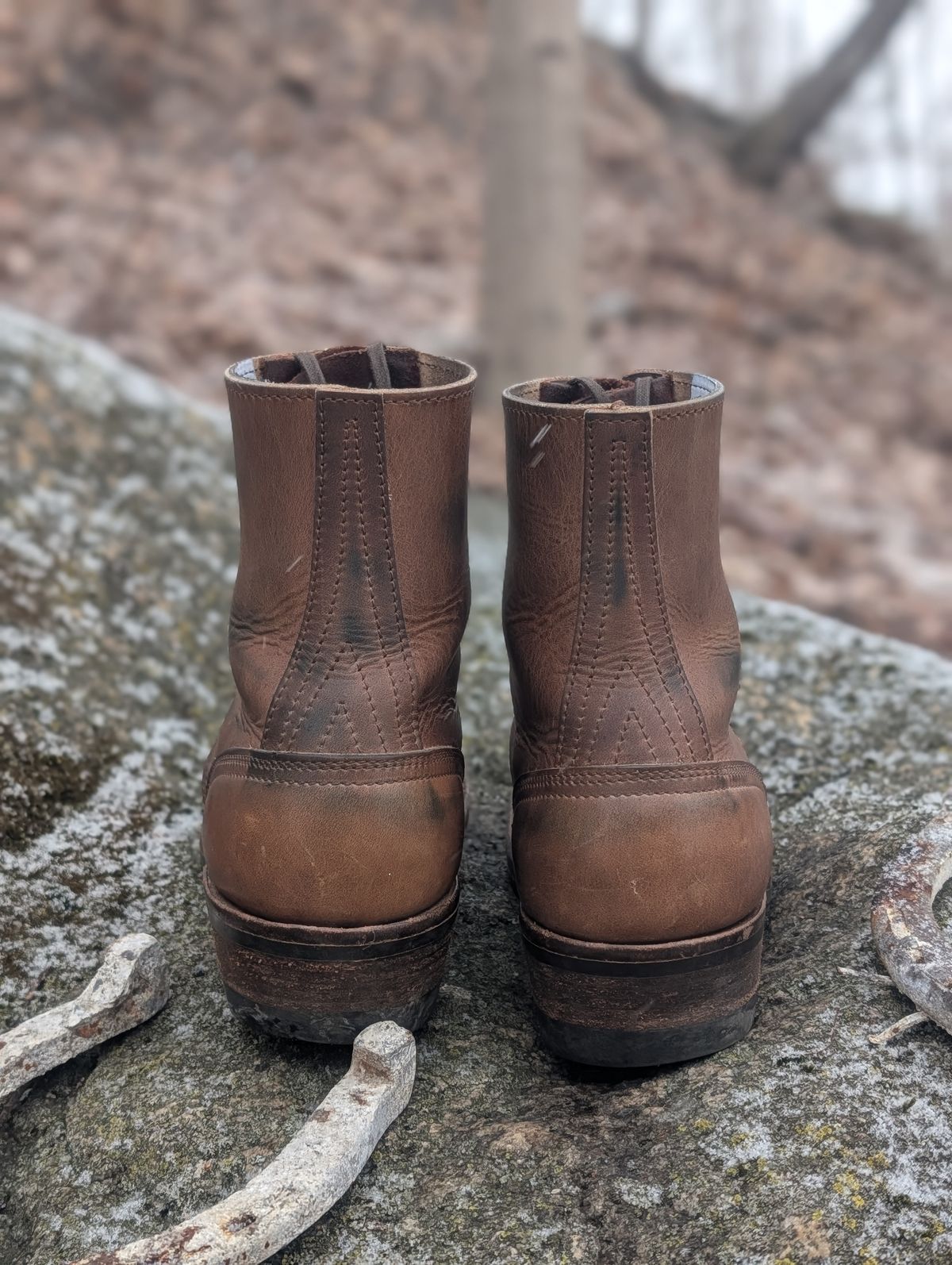 Photo by proof.in.whisky on March 1, 2026 of the Nicks MTO in Horween Natural Cypress.