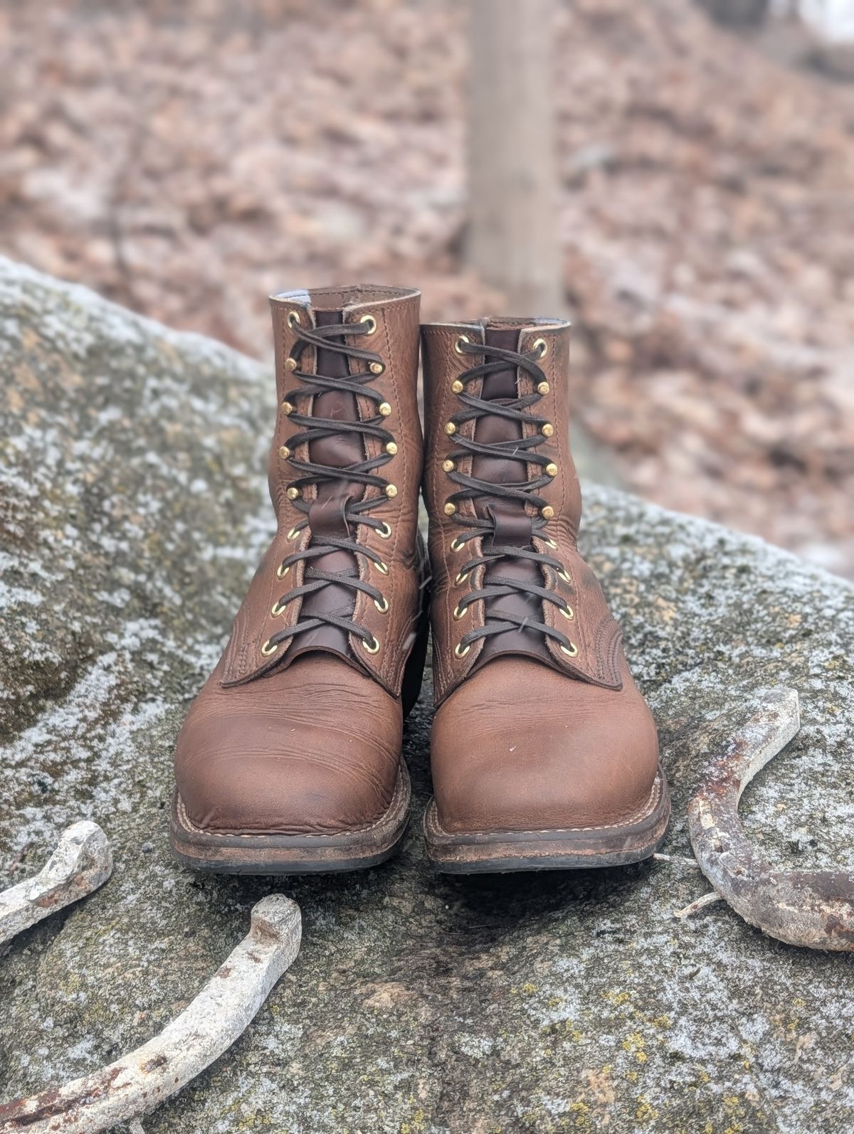 Photo by proof.in.whisky on March 1, 2026 of the Nicks MTO in Horween Natural Cypress.