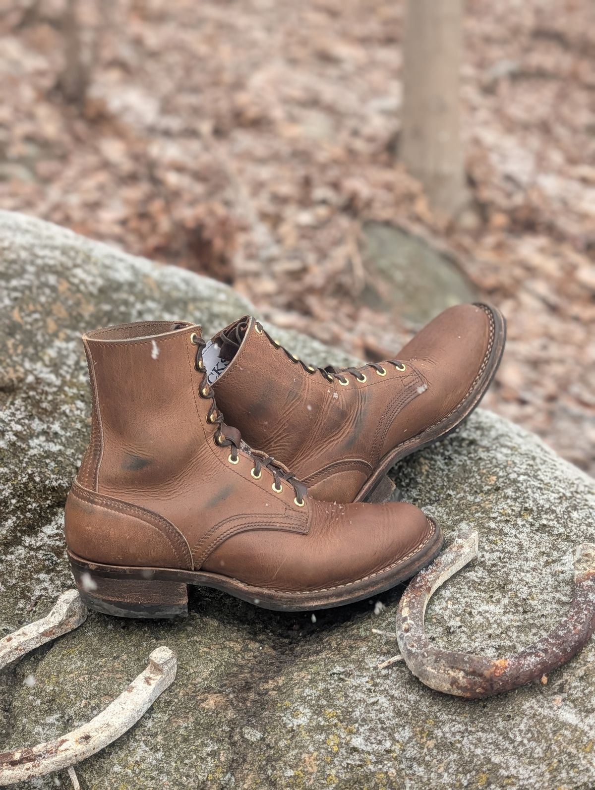 Photo by proof.in.whisky on March 1, 2026 of the Nicks MTO in Horween Natural Cypress.