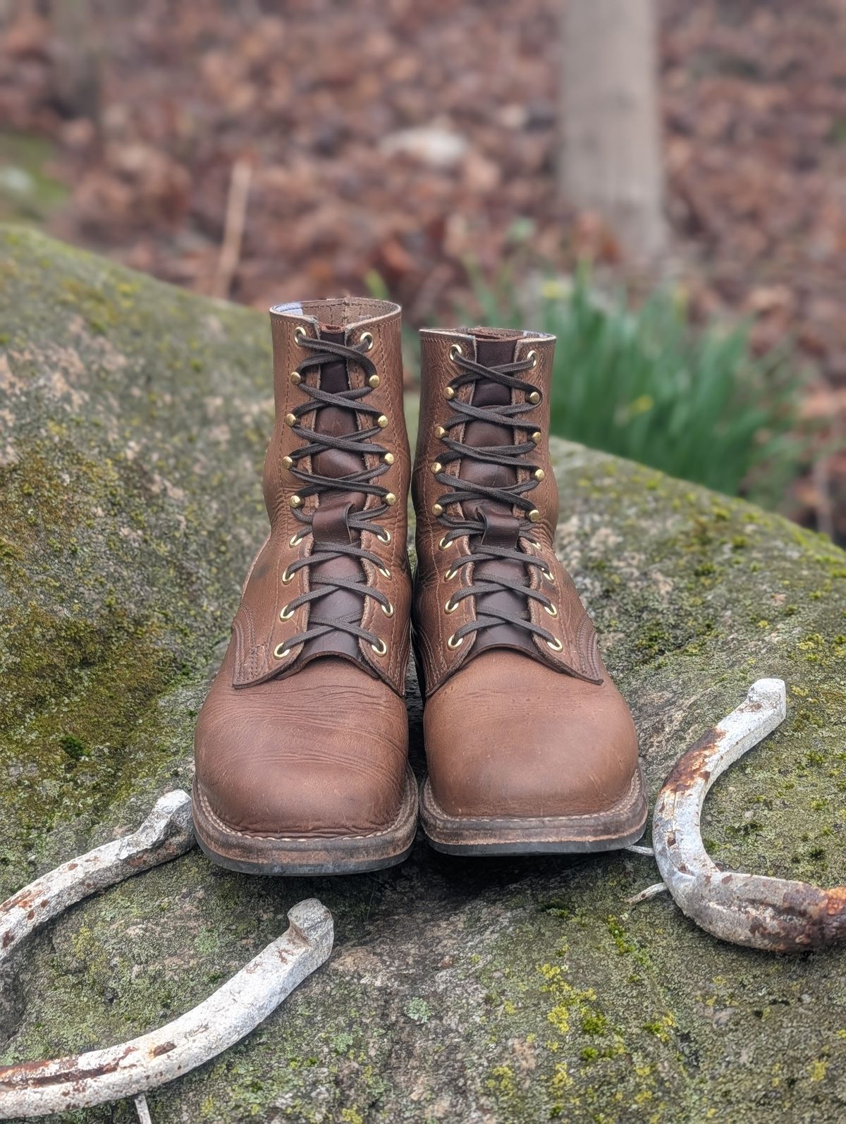 Photo by proof.in.whisky on April 3, 2026 of the Nicks MTO in Horween Natural Cypress.